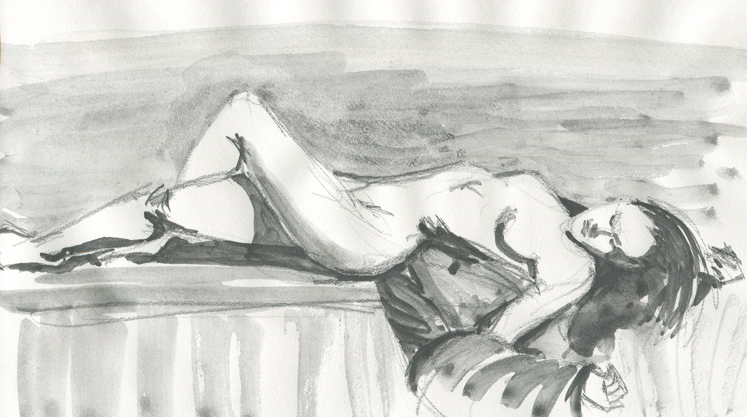 figure drawing in art graf watercolor