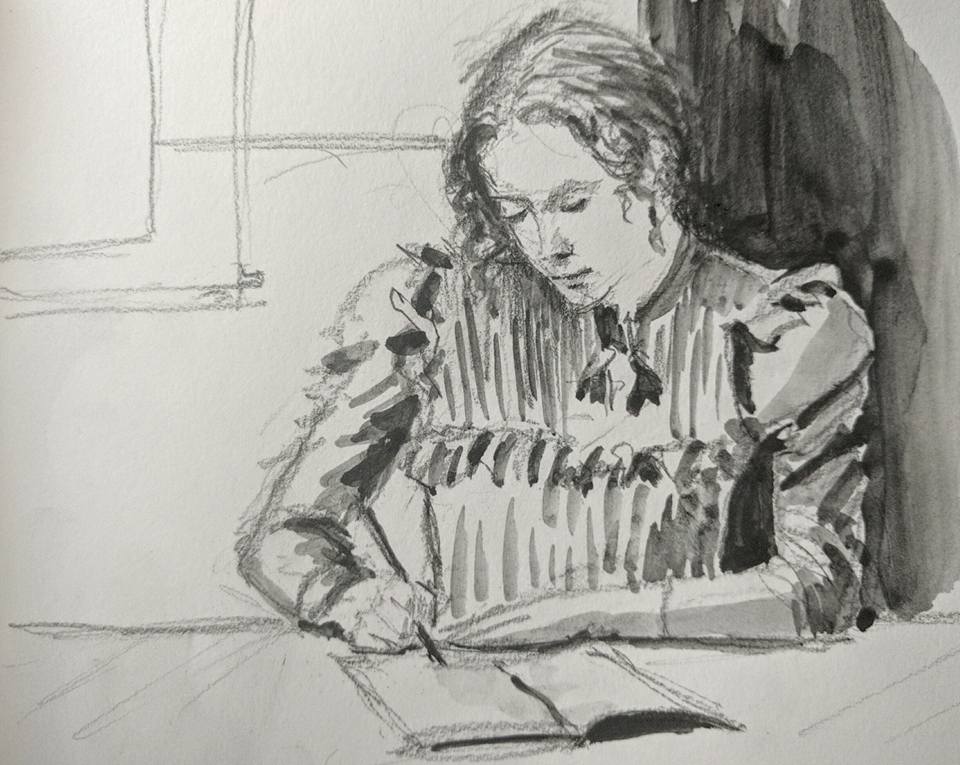 Larkrise and Candleford in graphite.