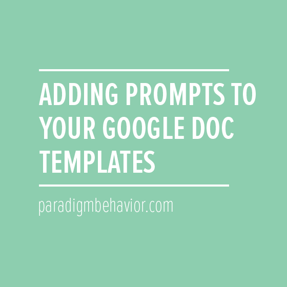 Add Prompts to Your Google Doc Templates