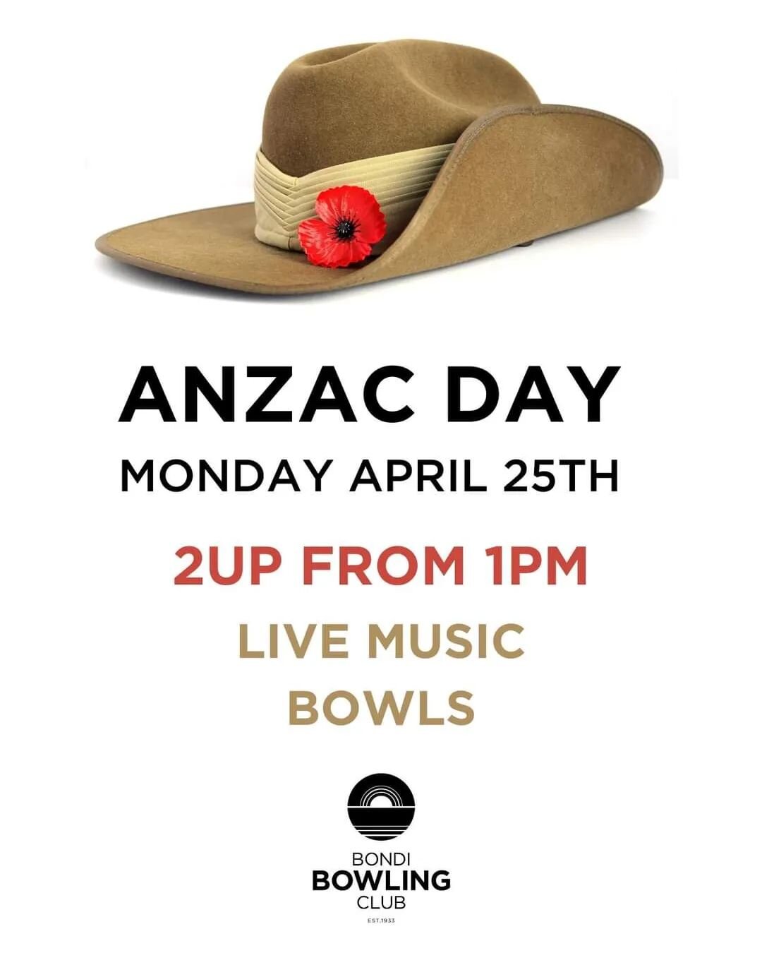 Head on down to your local bowlo today for some 2-up on the green from 1pm #anzacday #2up