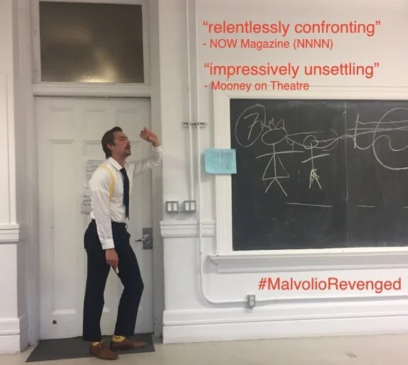 Justin Otto in I, Malvolio. Photo by Kendra Jones