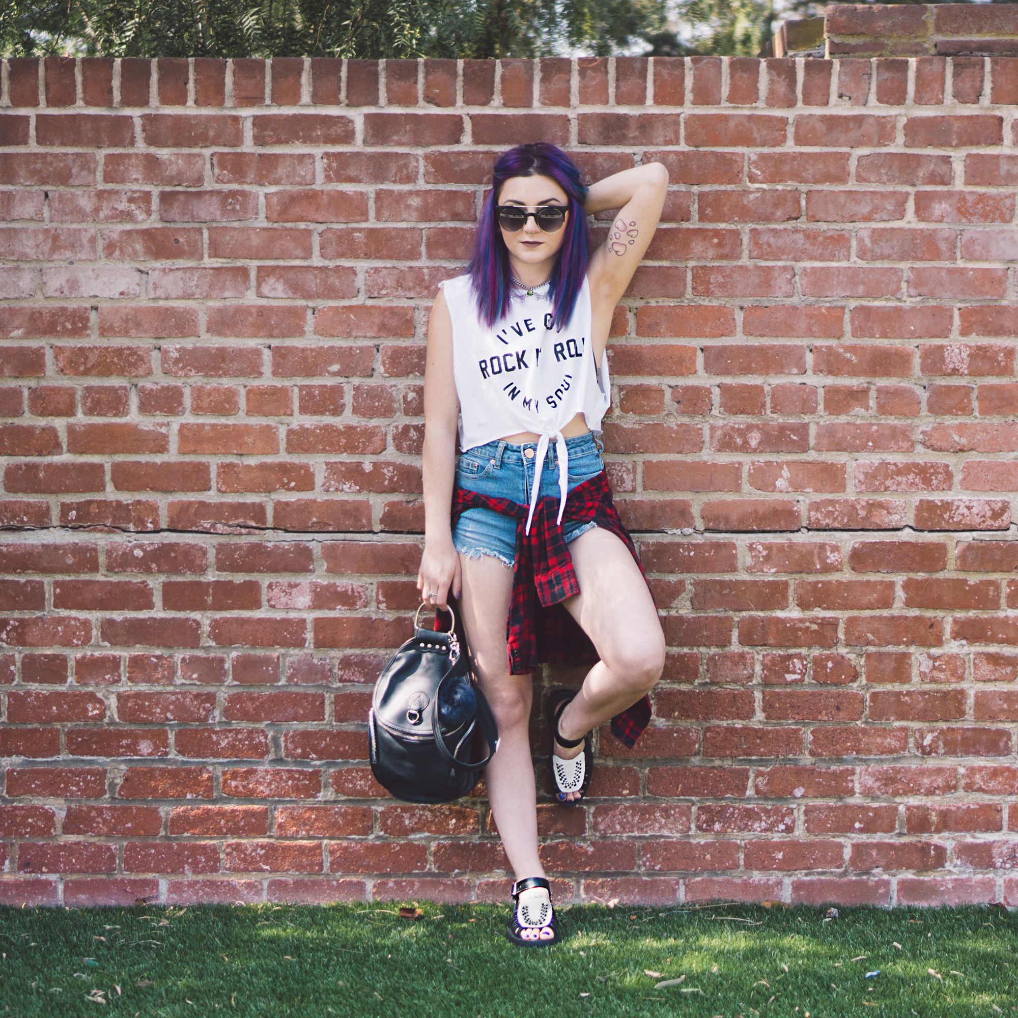   Top :  Gypsy Warrior In My Soul Unisex Tee    Shoes :  T.U.K. Two Tone Creeper Sandal     