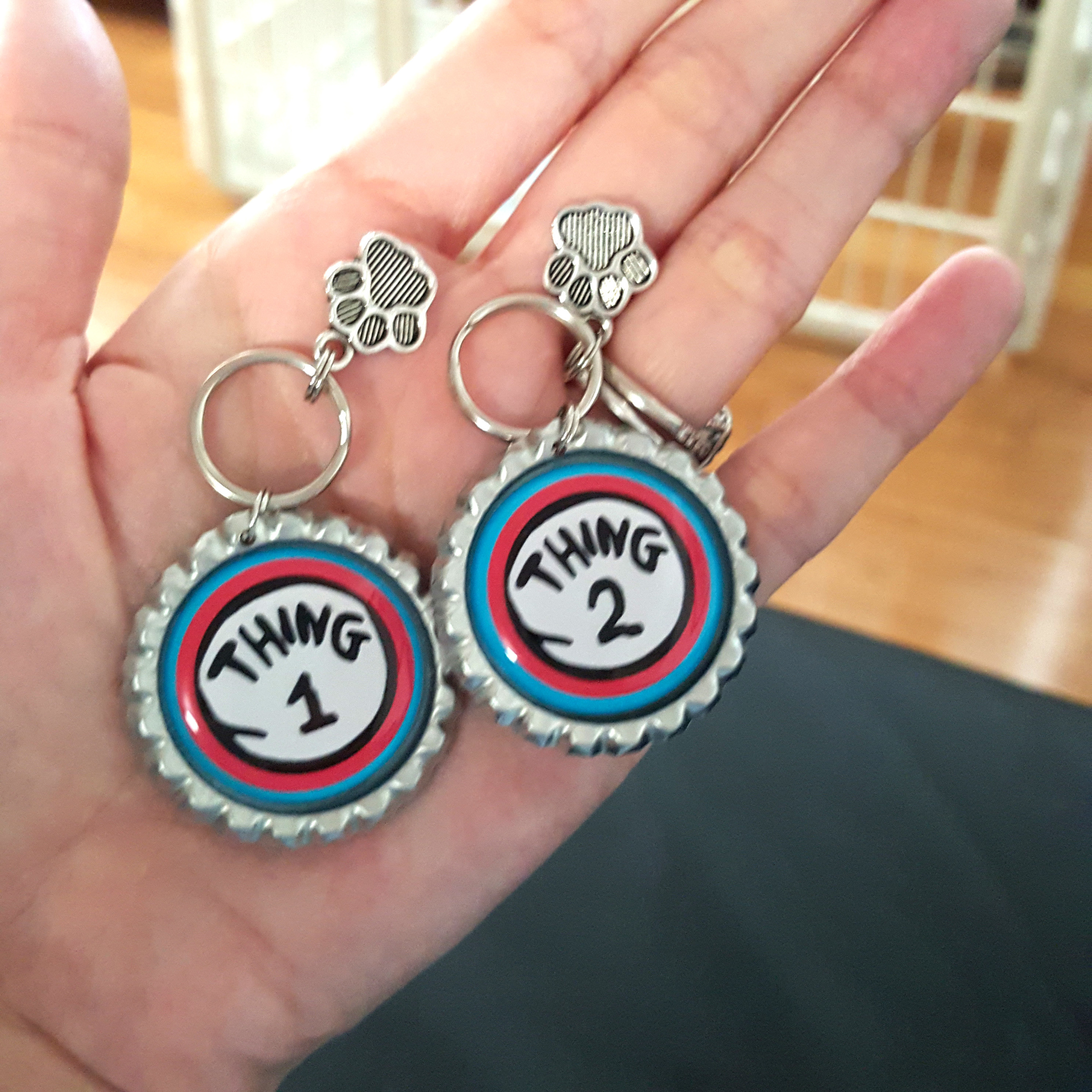  We even got matching dog tags for our little furry guys. 