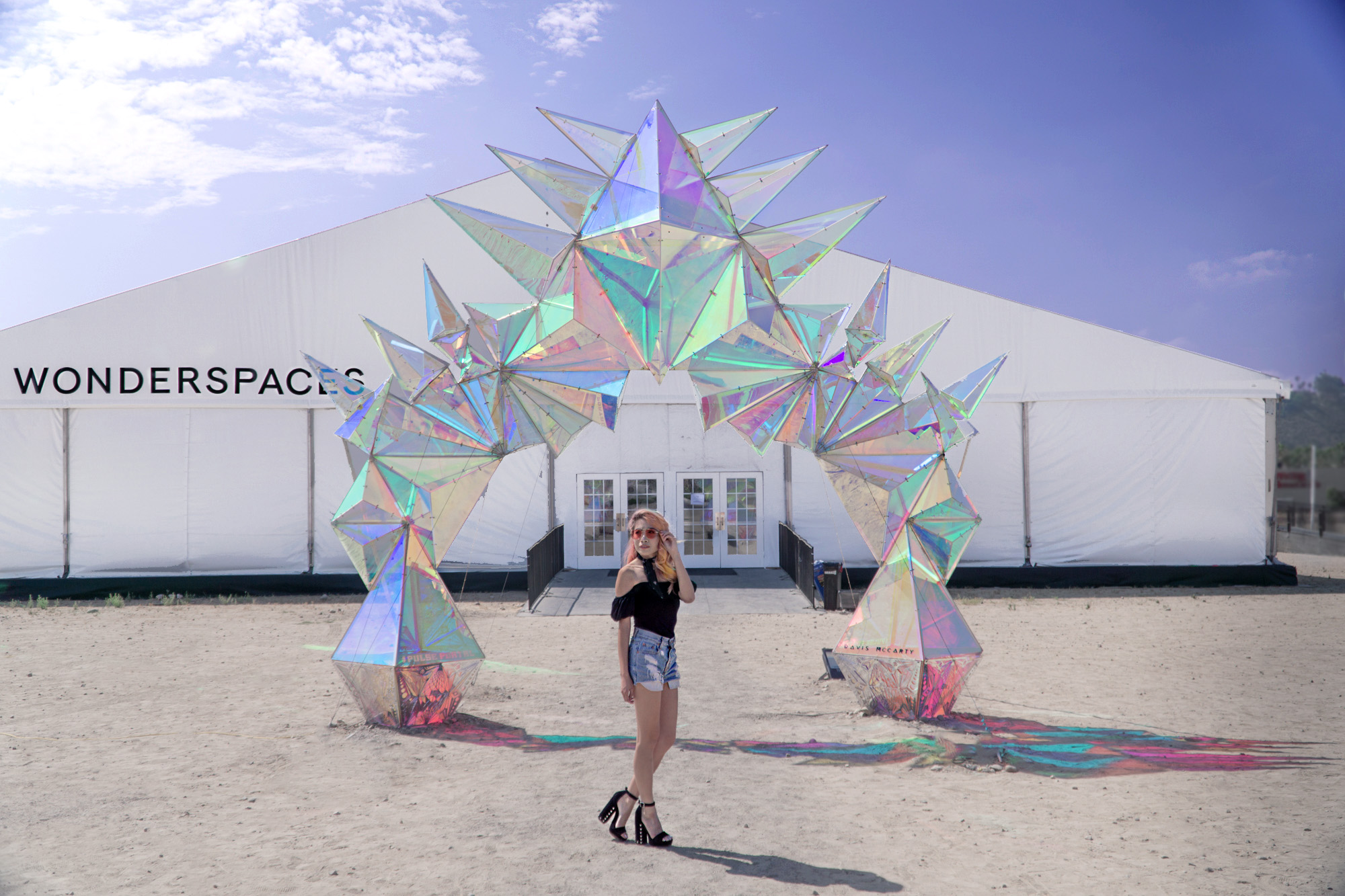  Even before you enter the space you're greeted with an amazing art installation!&nbsp; 