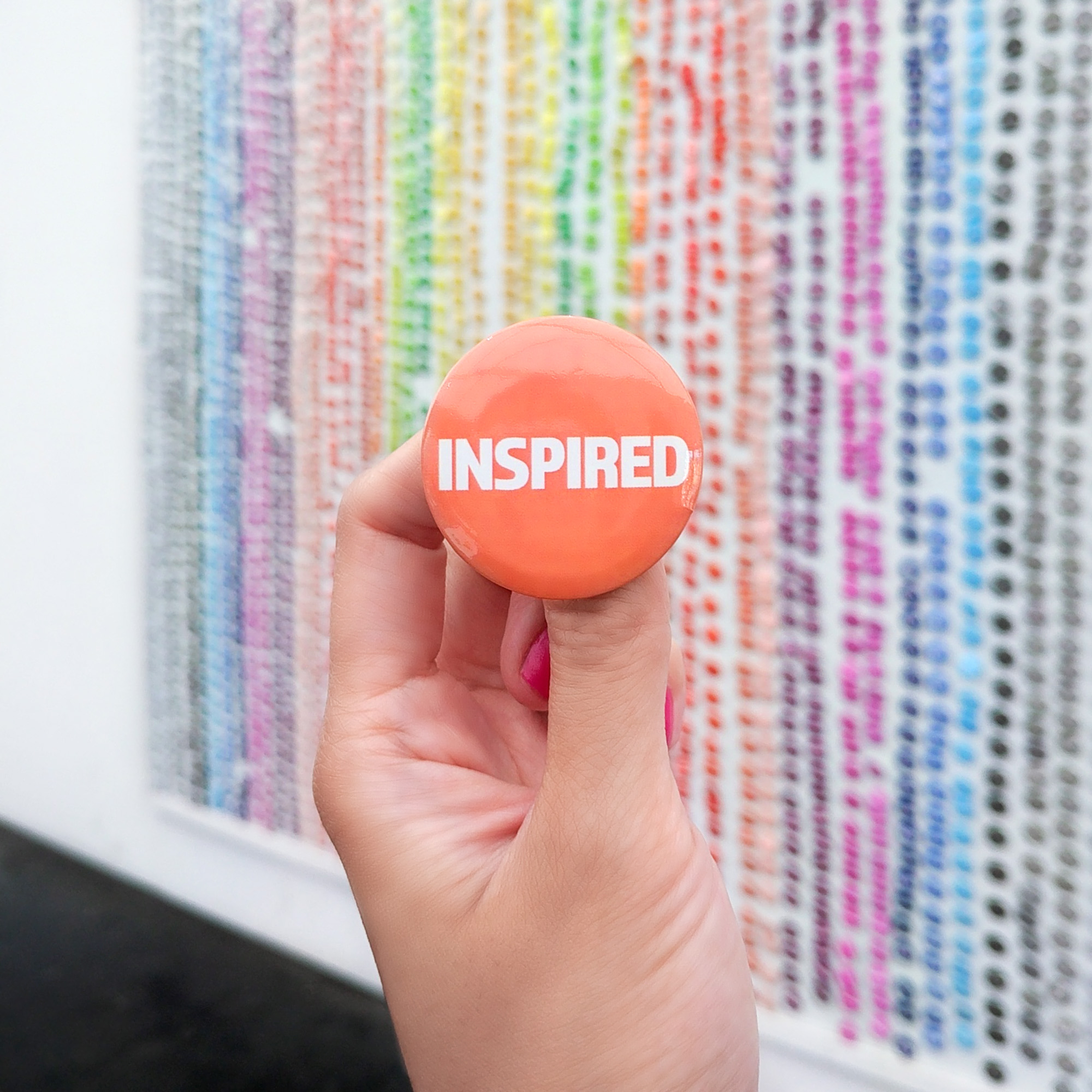 This was a fun wall with pins with different emotions on them and you were welcome to take one that matched your mood that day. Obviously being here we felt inspired...and a little hangry 😋