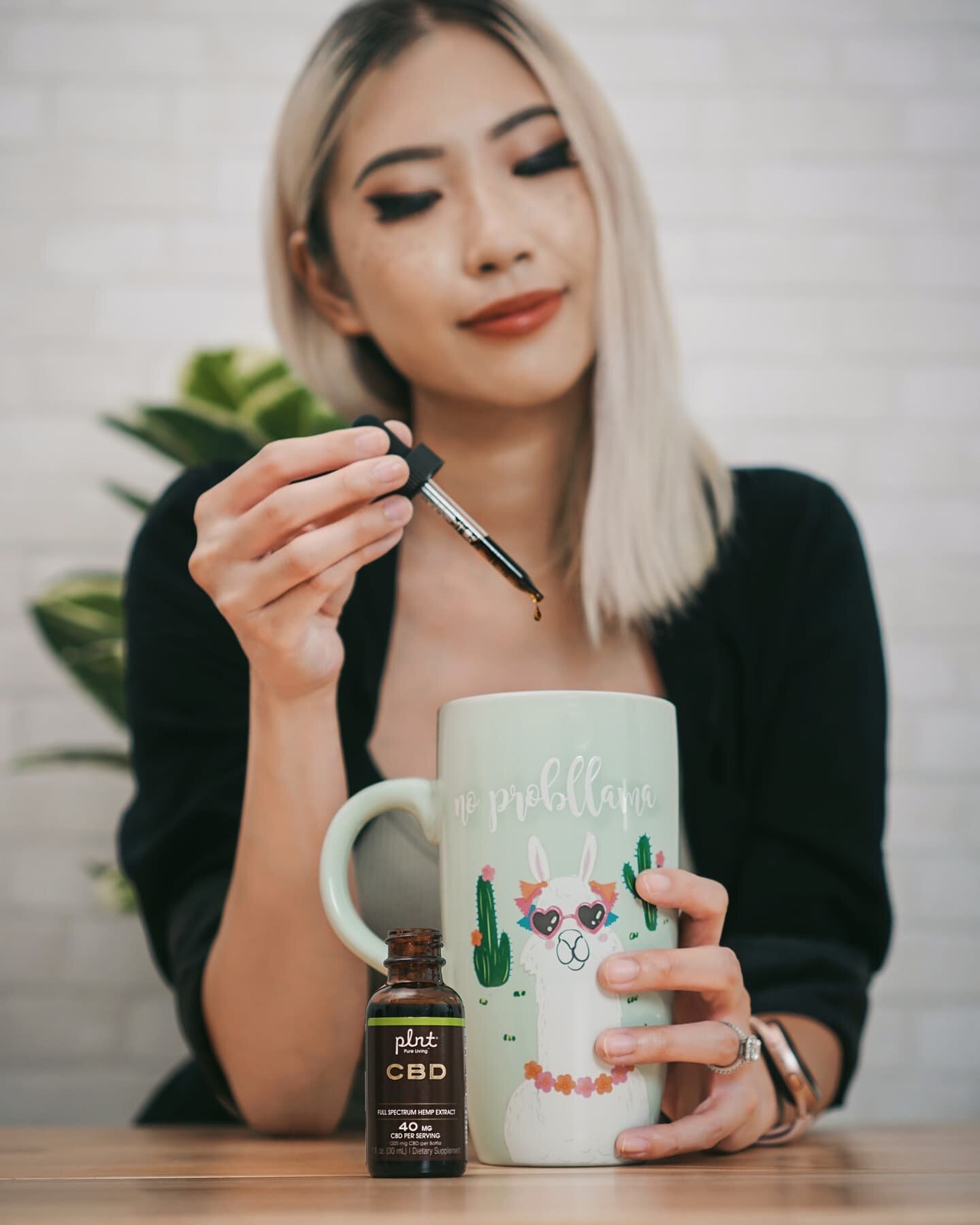 Making sure I have a no problems all day by incorporating @vitaminshoppe plnt&reg; 40mg full spectrum CBD into my wellness routine. I typically add this to my daily tea, and if ya'll don't know, I'm very picky with what goes into it, clean ingredient