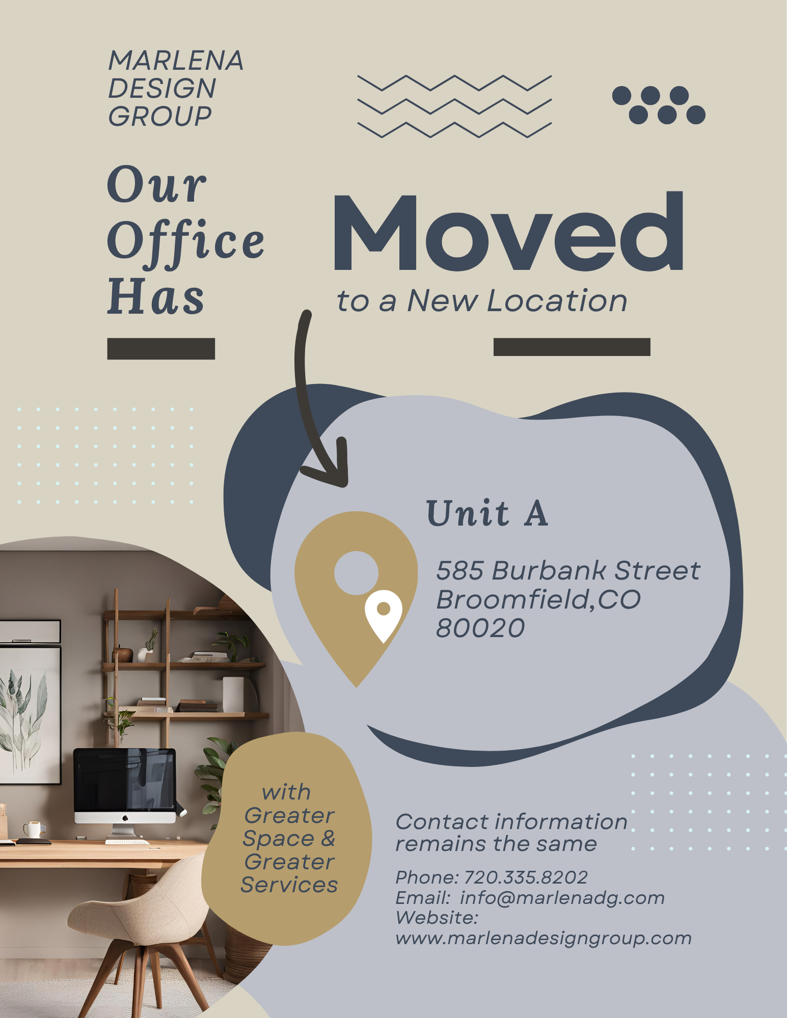Marlena Design Group Moving Flyer