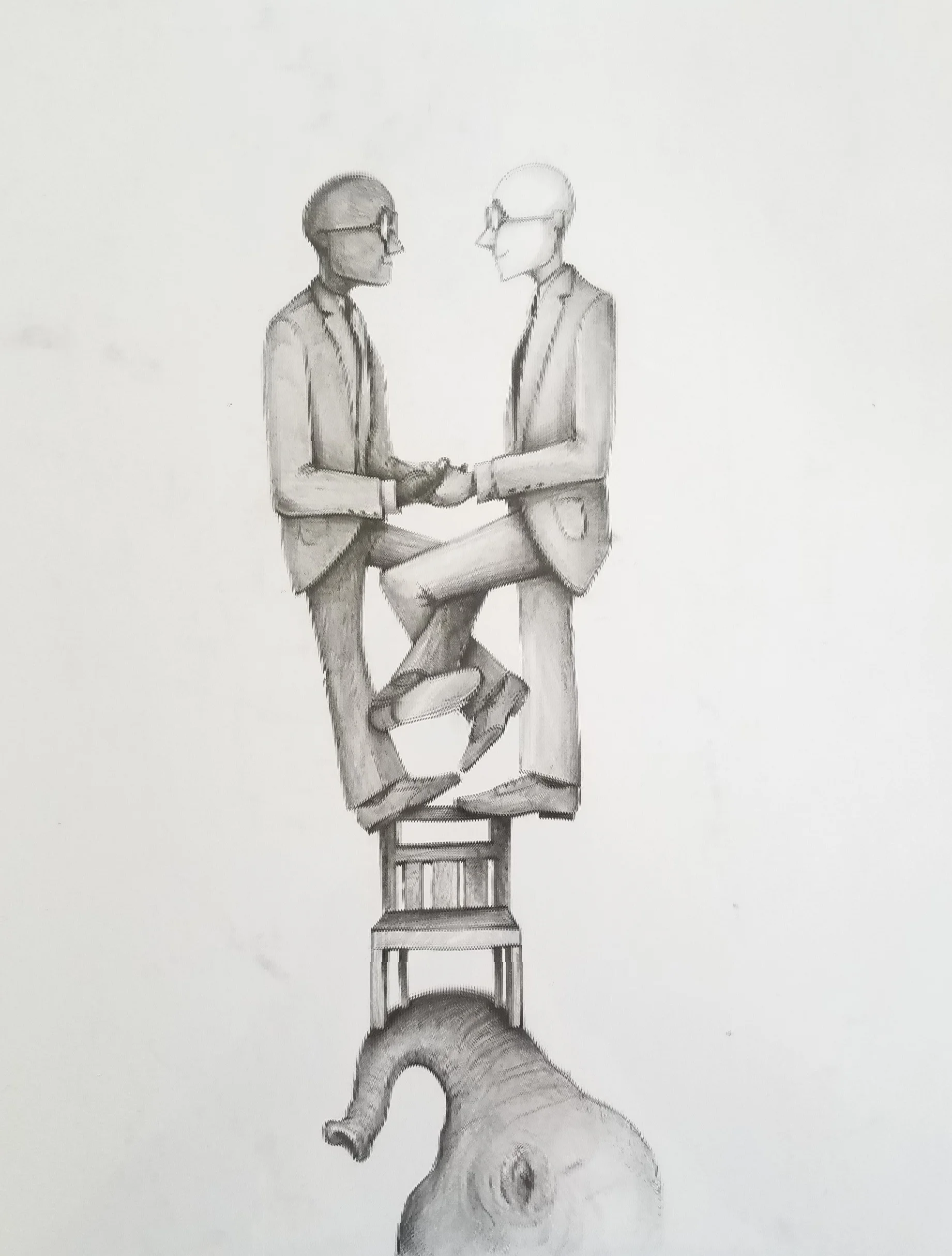 “Balance” / Graphite pencil on paper / 11 x 14