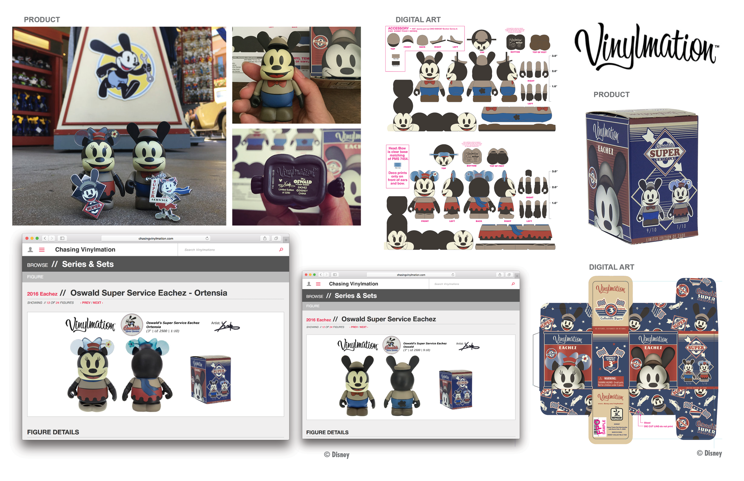 Disney Vinylmation LE Oswald Super Service Eachez