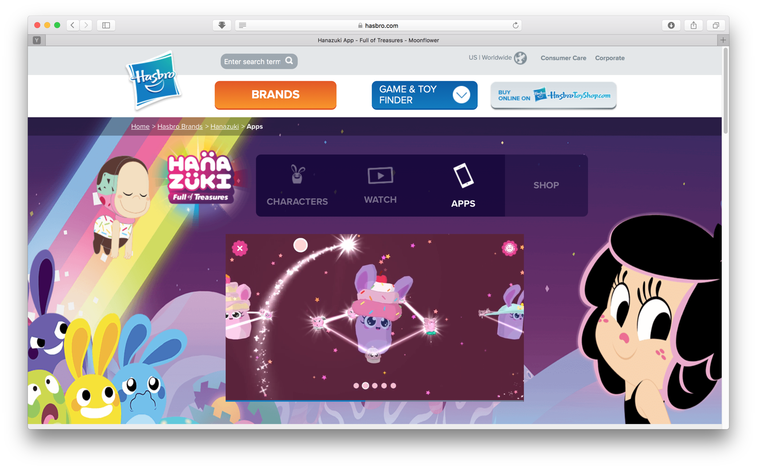 Hanazuki App ©Hasbro