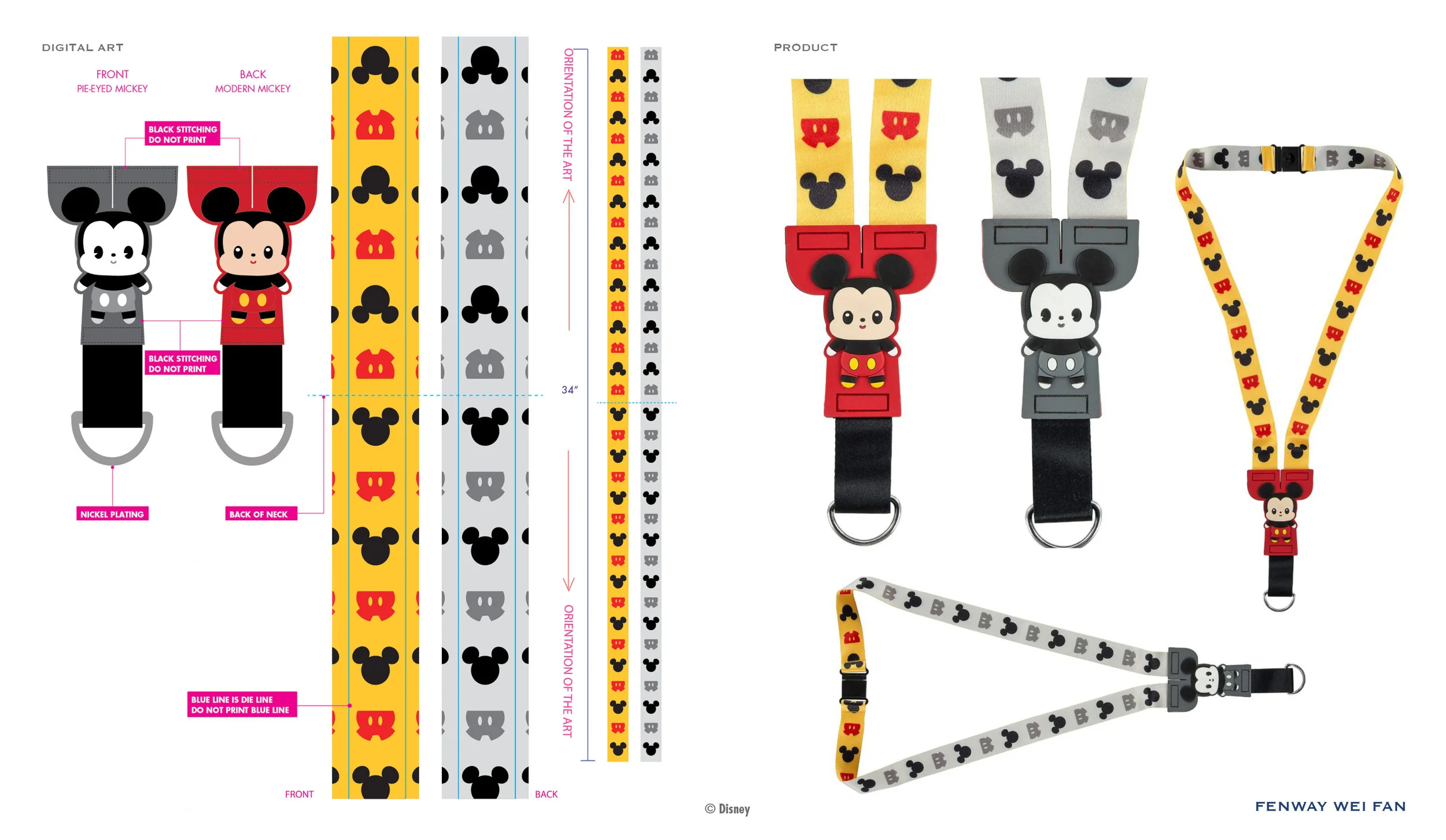 Mickey PVC Buddies Lanyard ©Disney