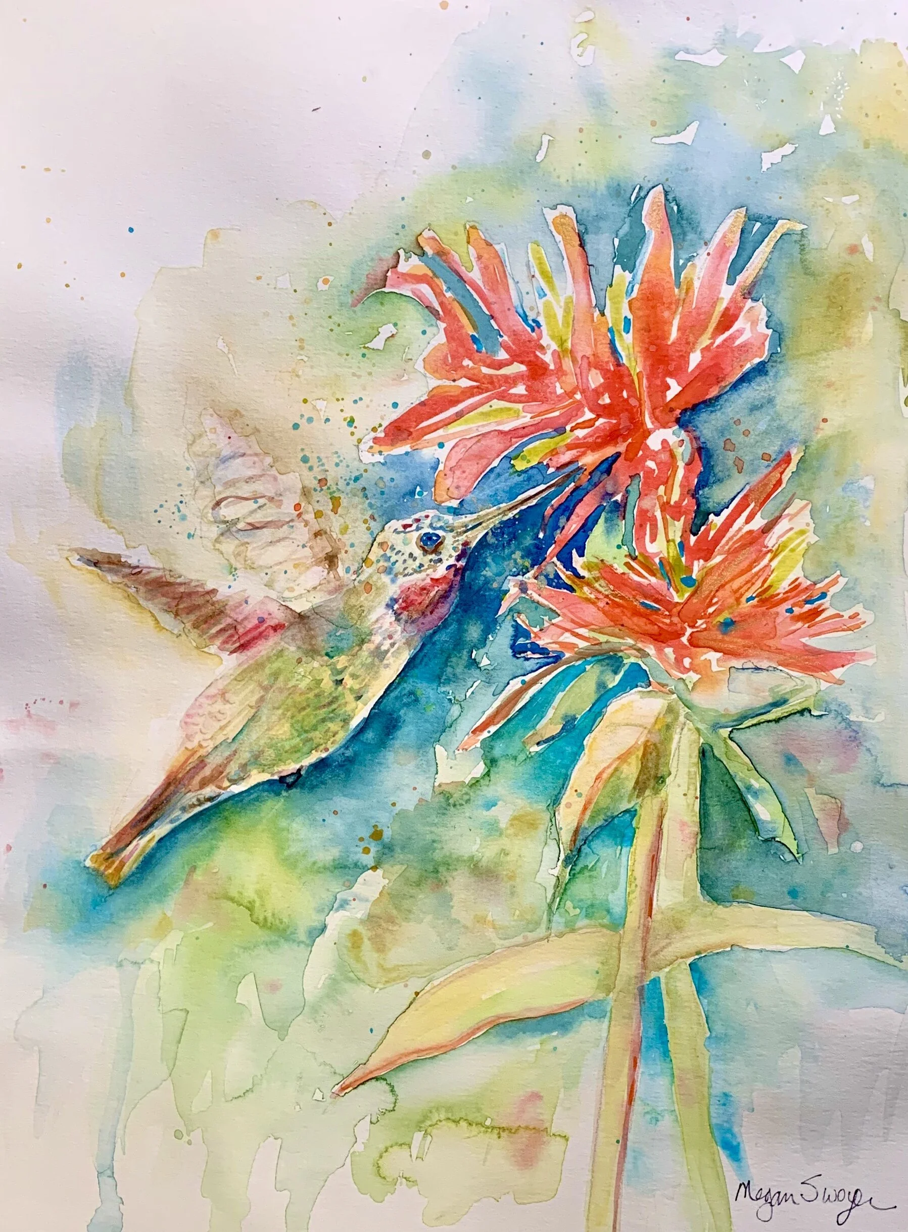 Hummingbird & Beebalm Whir!