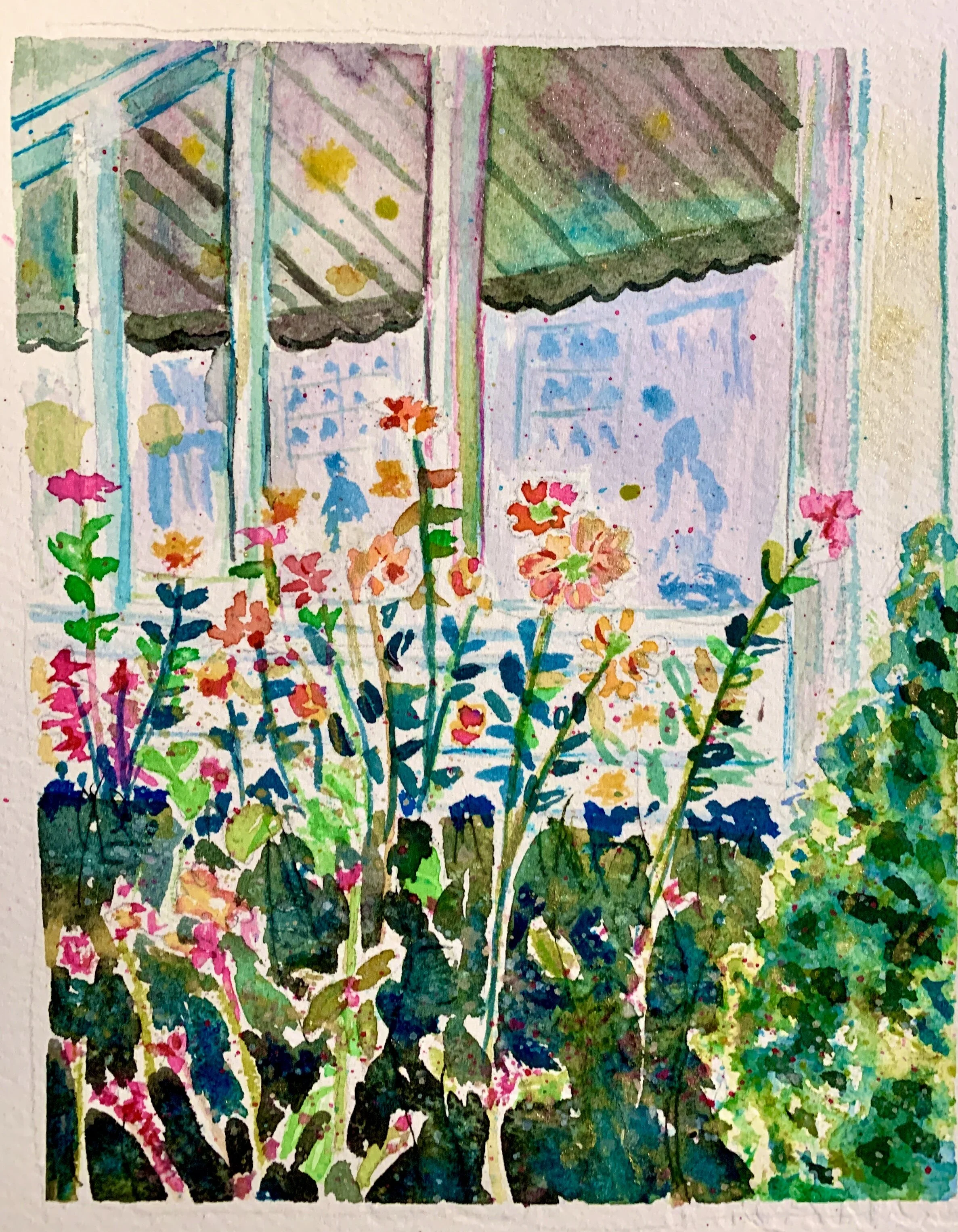 Grand Hotel Window & Dahlias