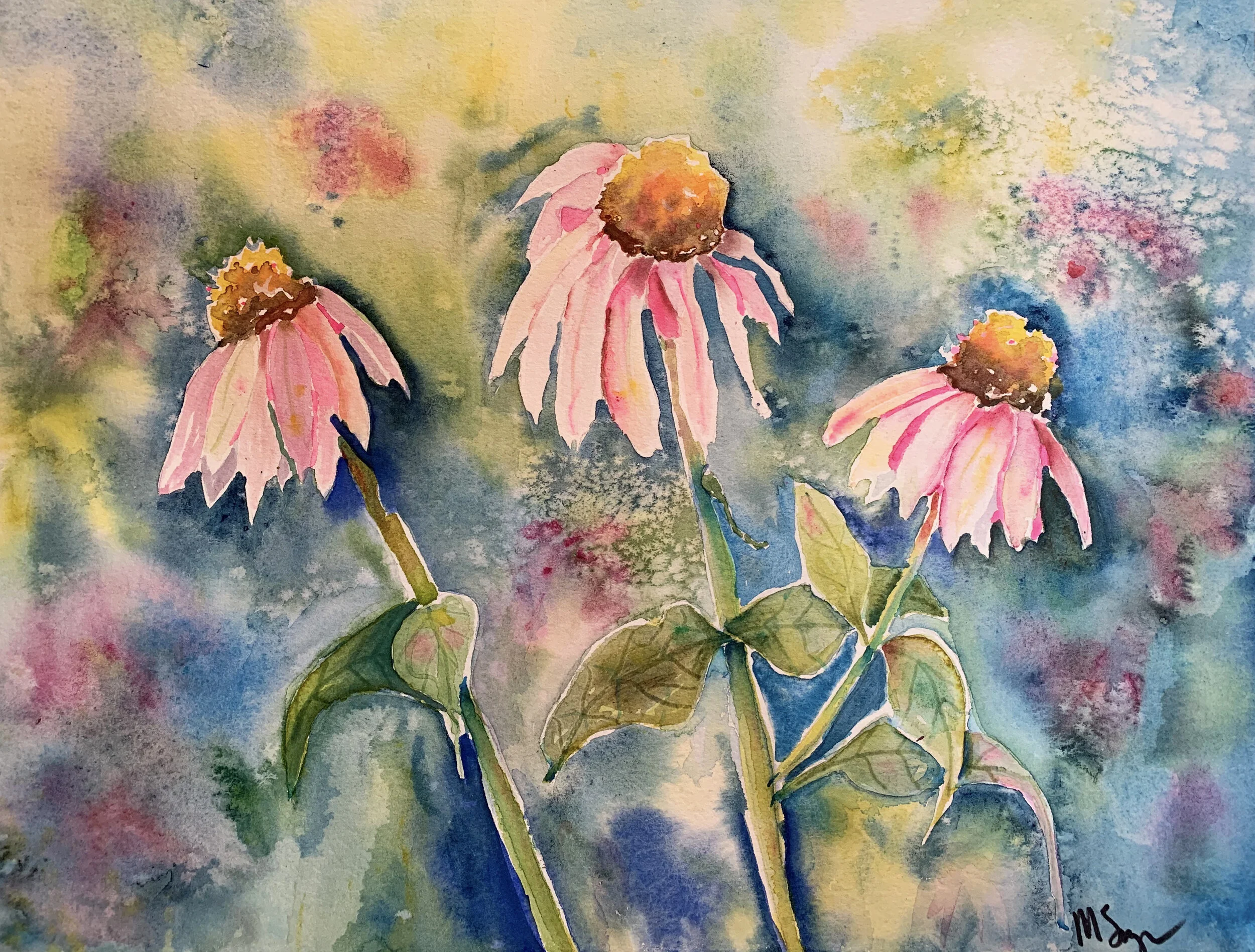 "Coneflowers Three"