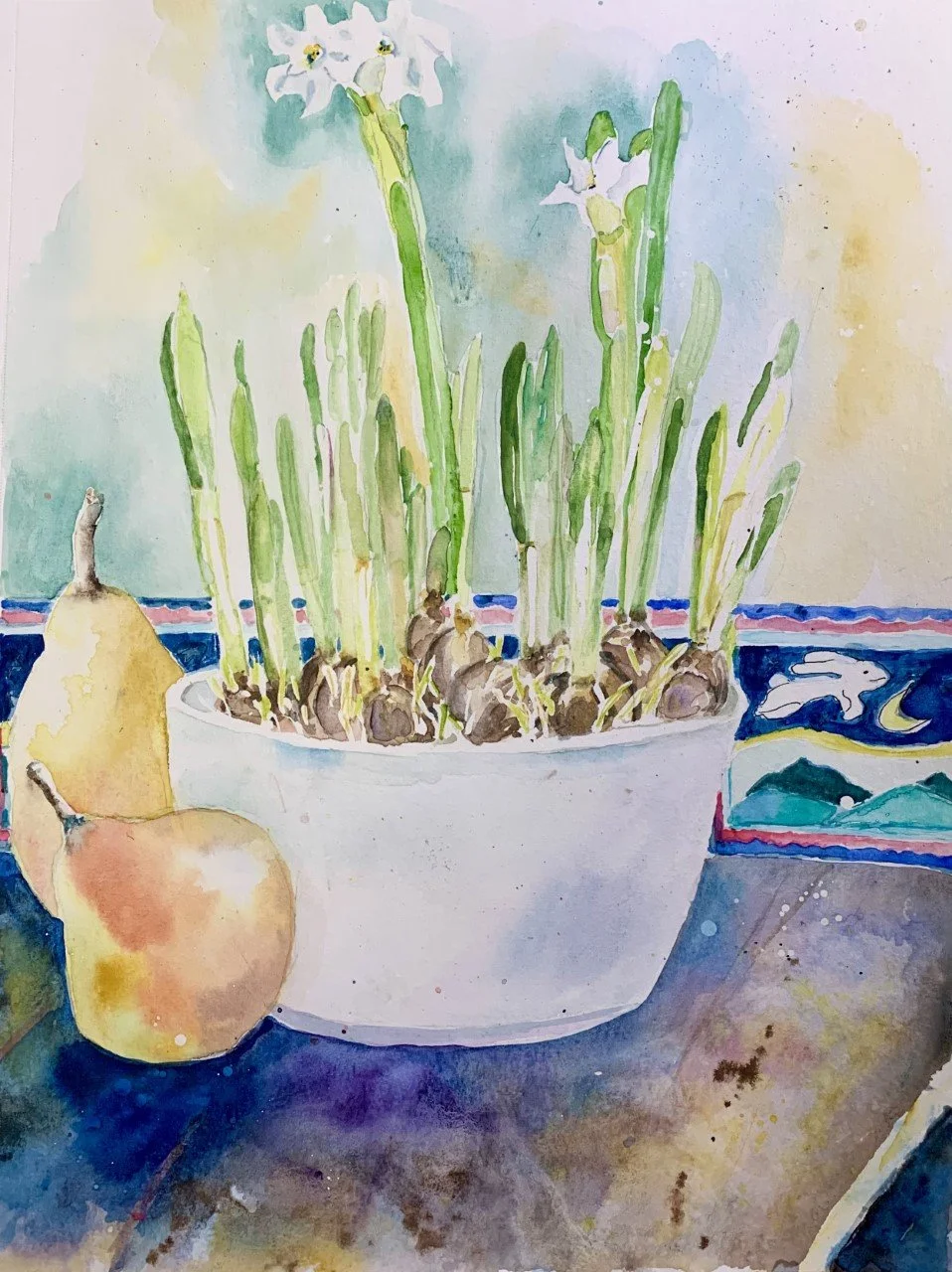 "Pears  & Paperwhites"