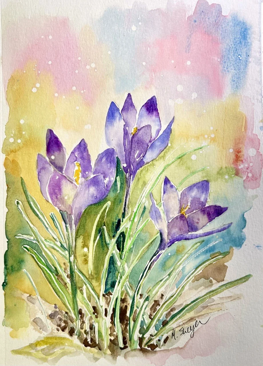 "Sip of Spring, Crocus-Style!"