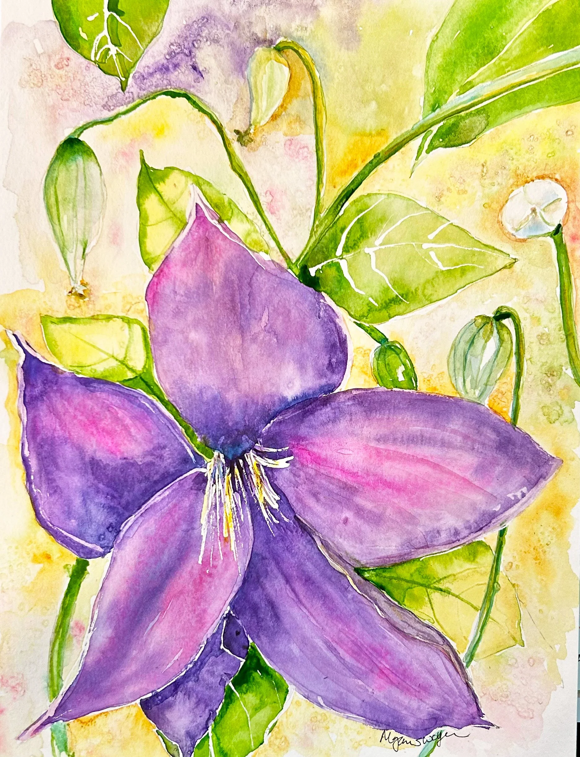 "Clematis on My Walk" 
