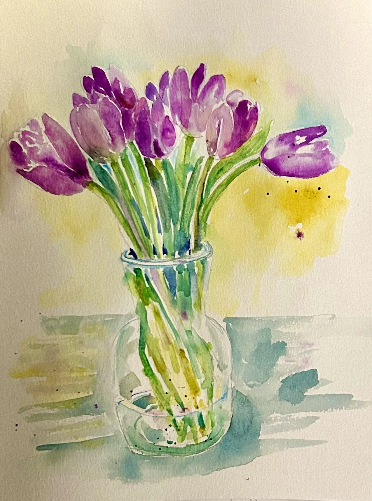 "Purple Tulips Splash!" 