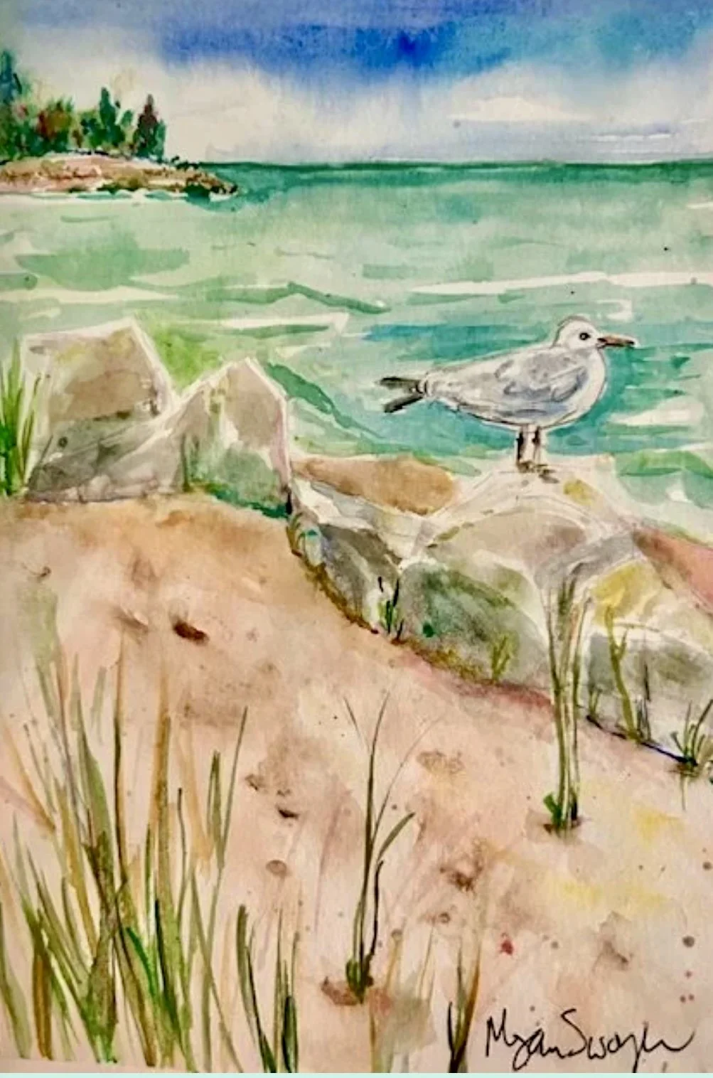 "Gull on Lake Huron" 