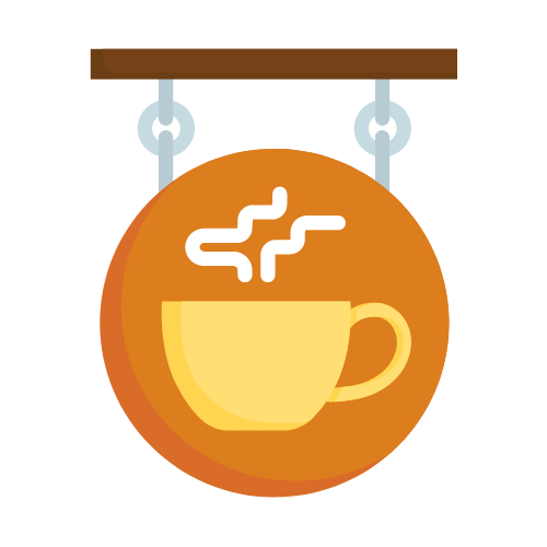 A sign thats says “coffee”
