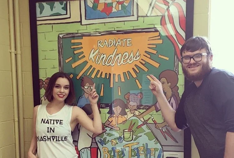 Savannah Grimm founder of LEARN- Nashville & Ryan Edwards at Wright Middle School