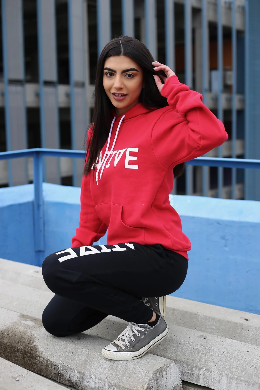 NATIVE Unisex Fleece Pullover Hoodie Red Native in Nashville by Amber Ford