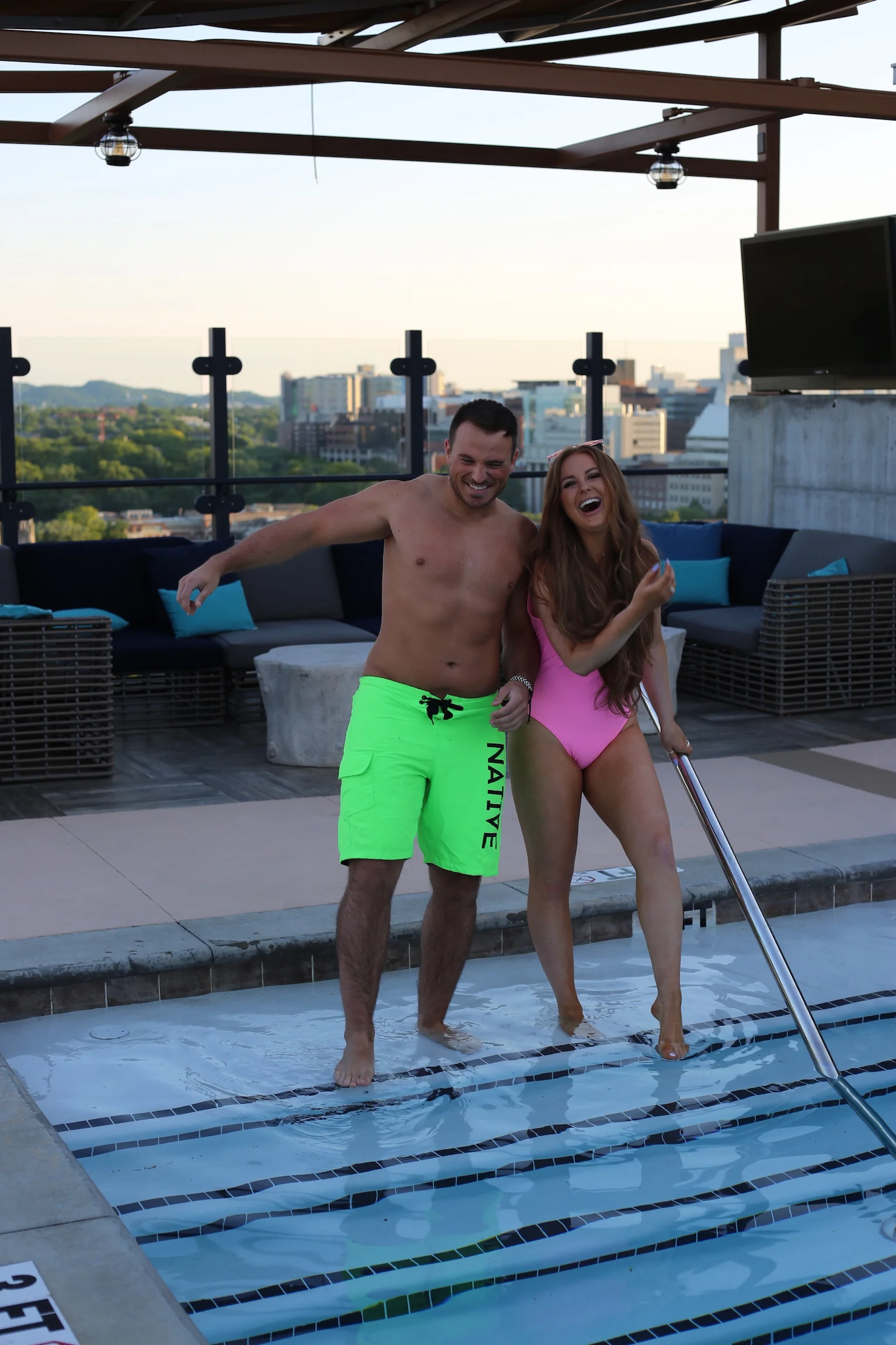 neon swim shorts men