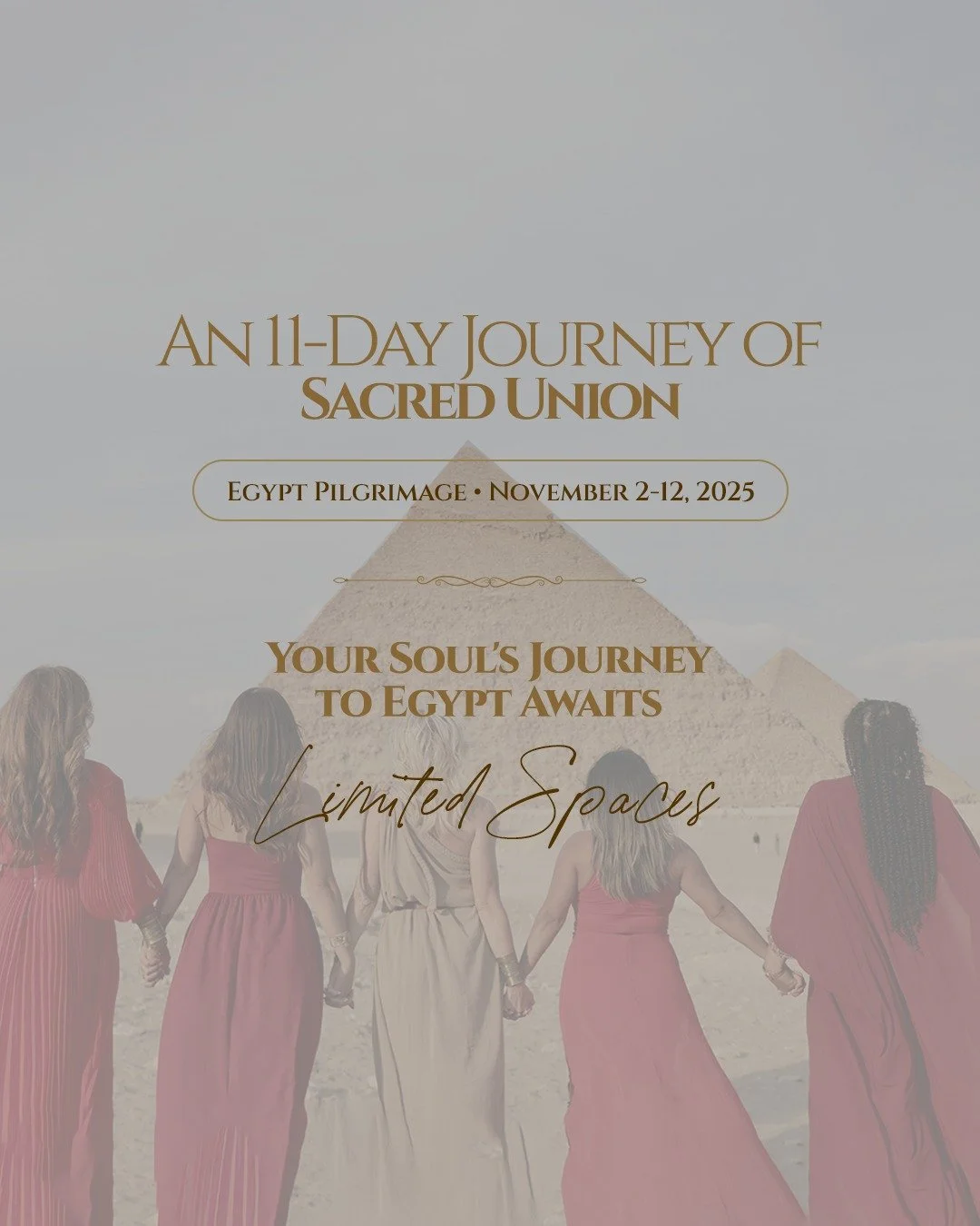 Egypt is calling you home.
The temples are alive, the pyramids are whispering, and the 11:11 Portal is opening. This is your invitation to walk the Path of the Initiate to remember, to awaken, and to be reborn.

Join us for an 11-day sacred pilgrimag