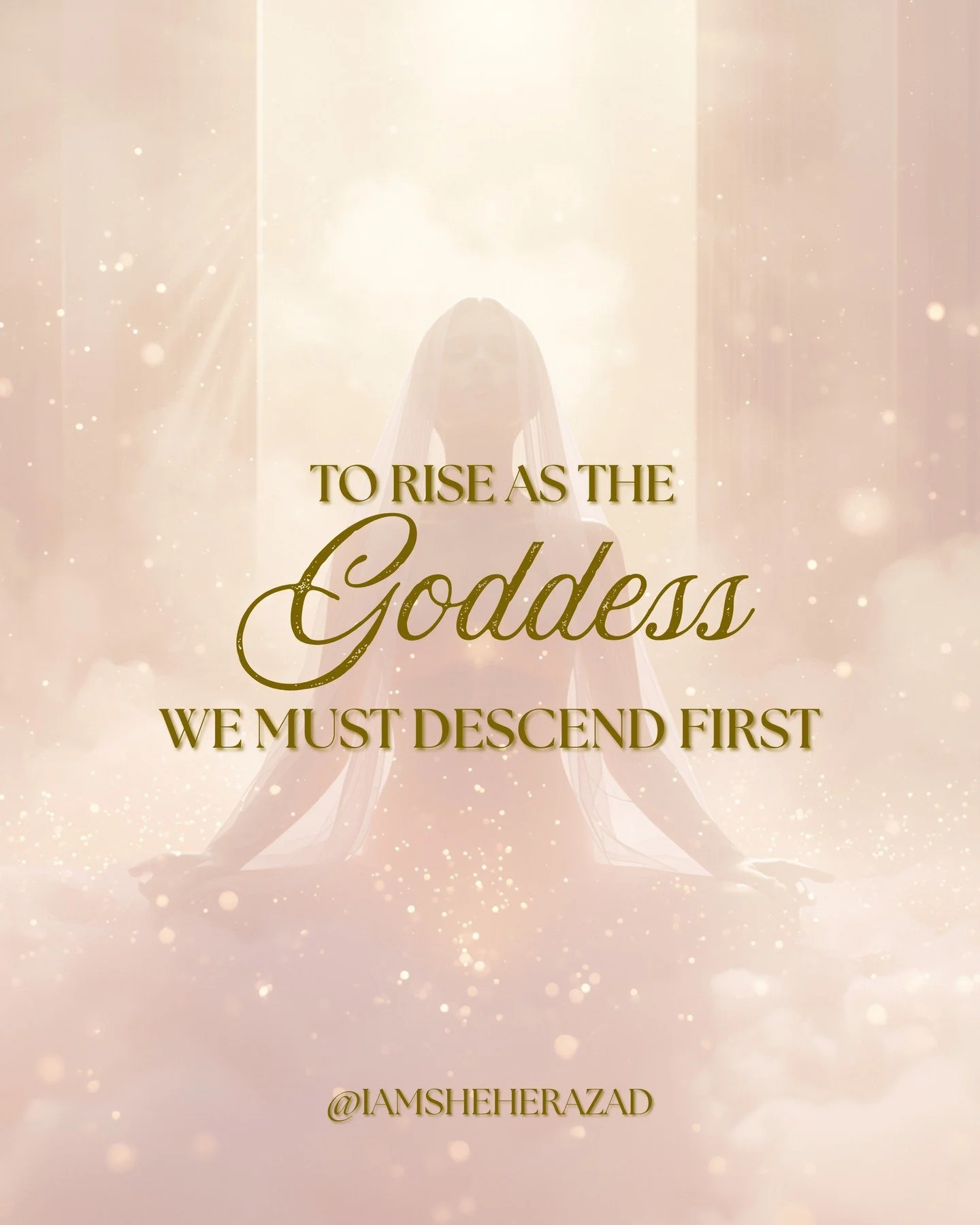 To rise, you must first descend. The ancient path of the feminine is not a climb upward, but a sacred return inward. This is how you meet your shadows, reclaim your power, and awaken as the Goddess you were born to be. ✨🌙
