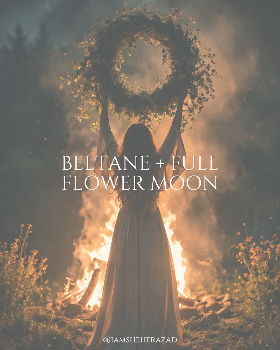 Beltane arrives as the earth opens into her fullest expression of life. 🔥🌹&hearts;️

Fire lit in devotion to creation itself.
A remembering that desire is sacred.

Beltane is rich with symbolism that speaks to creation, sacred union, and the awaken