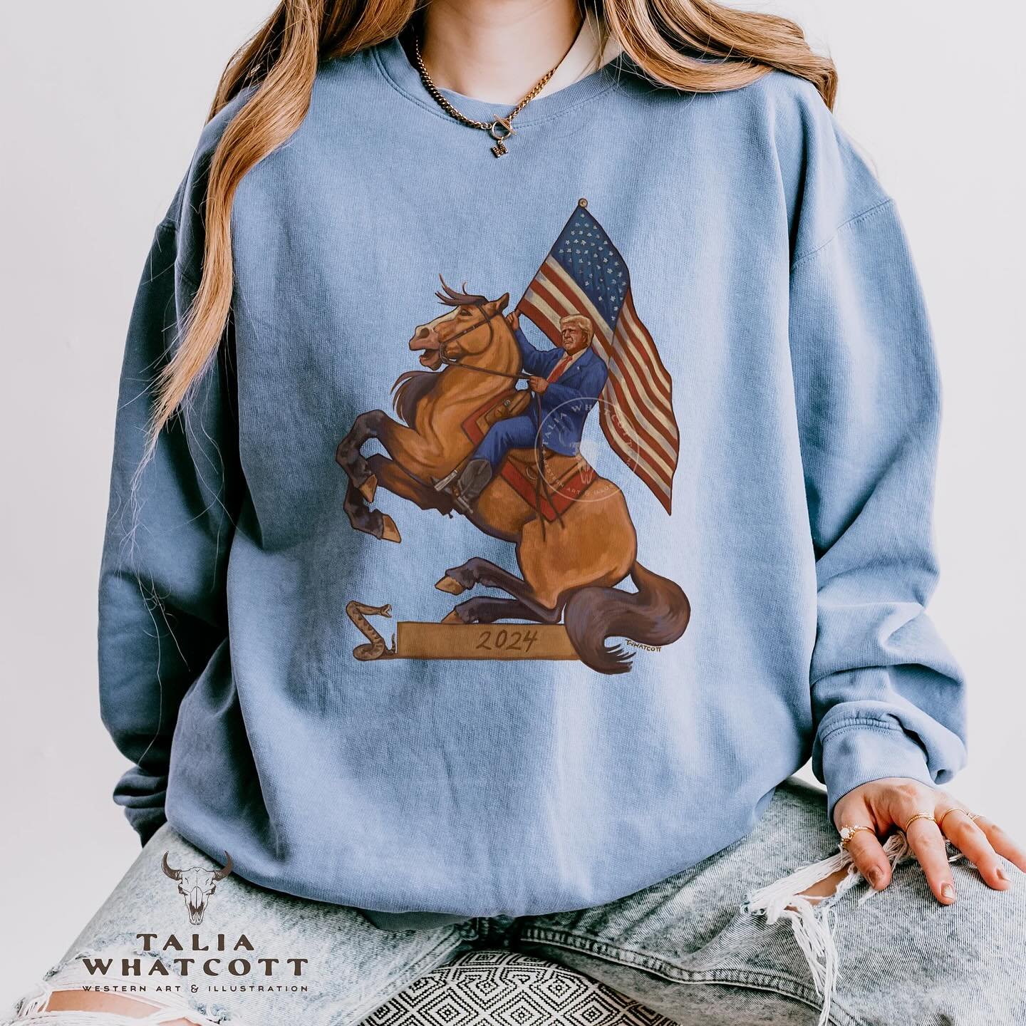You asked, and we delivered! I am unveiling the rebranding of my art shop with the release of my latest Trump Freedom Fighter design and collection! You can now find my art prints, tees, stickers, Little Coyotes items, and other goods all in one plac