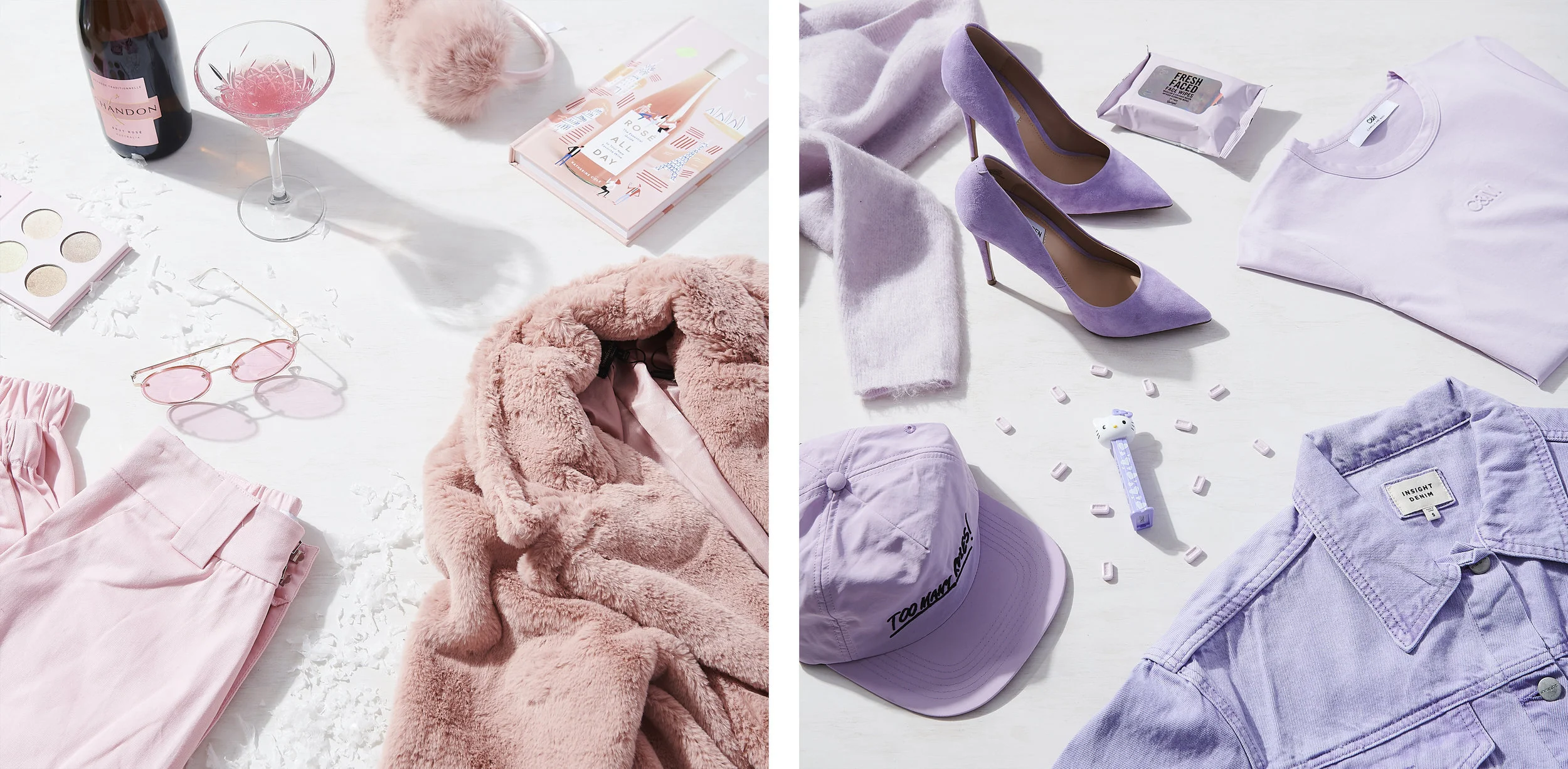  Following on from the colourful grid created by Eastland’s 8 Days activation, I sourced and styled this collection of retailer flatlays inspired by the colour trends for the season. 