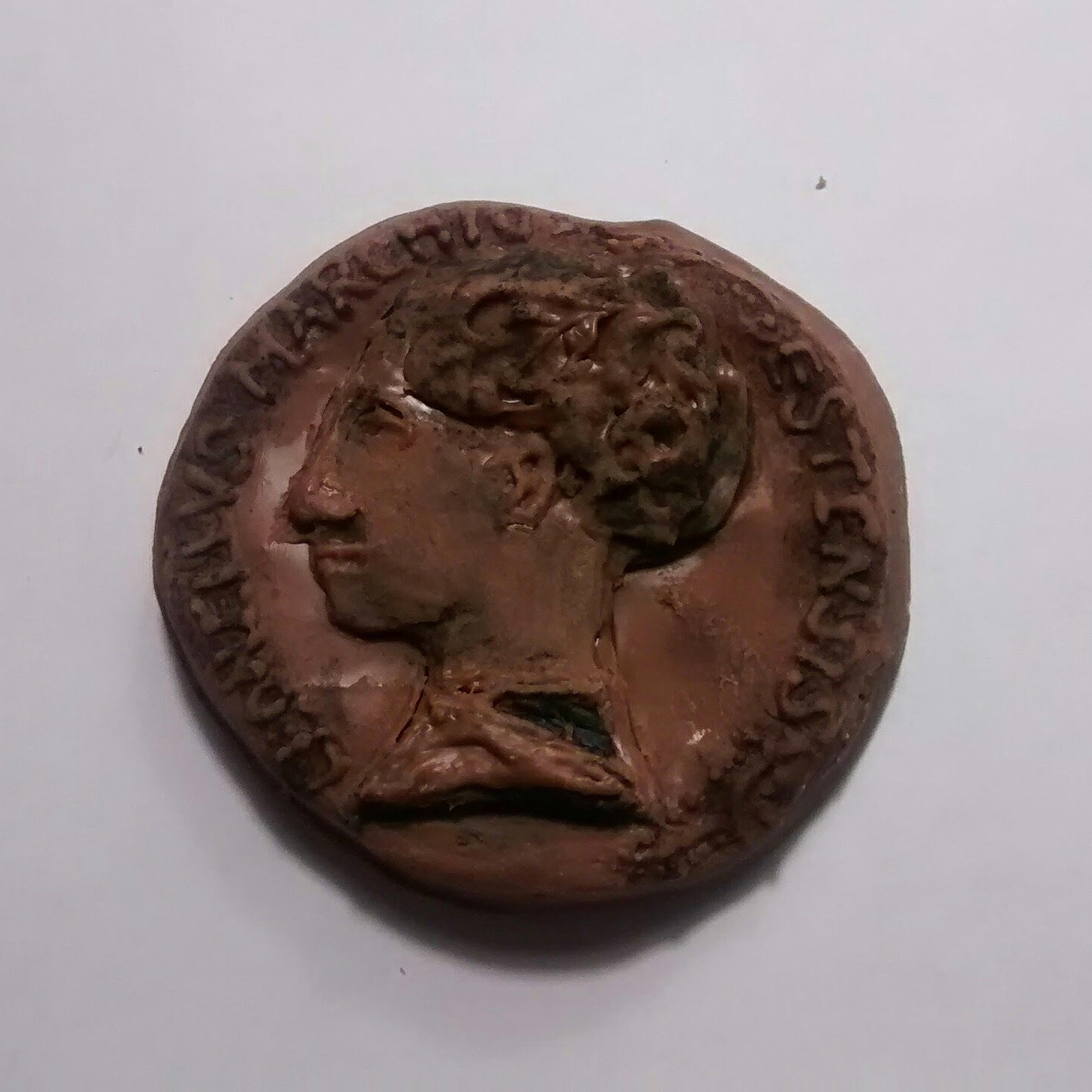 Chocolate truffle Renaissance portrait medal