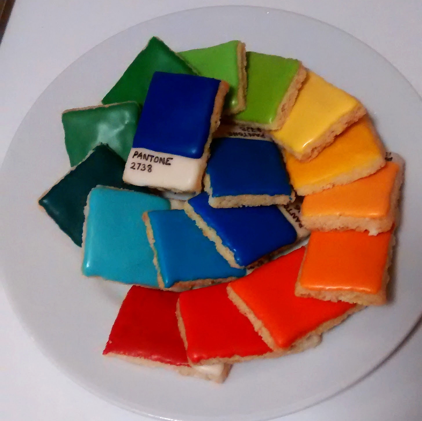 Pantone shortbread swatches