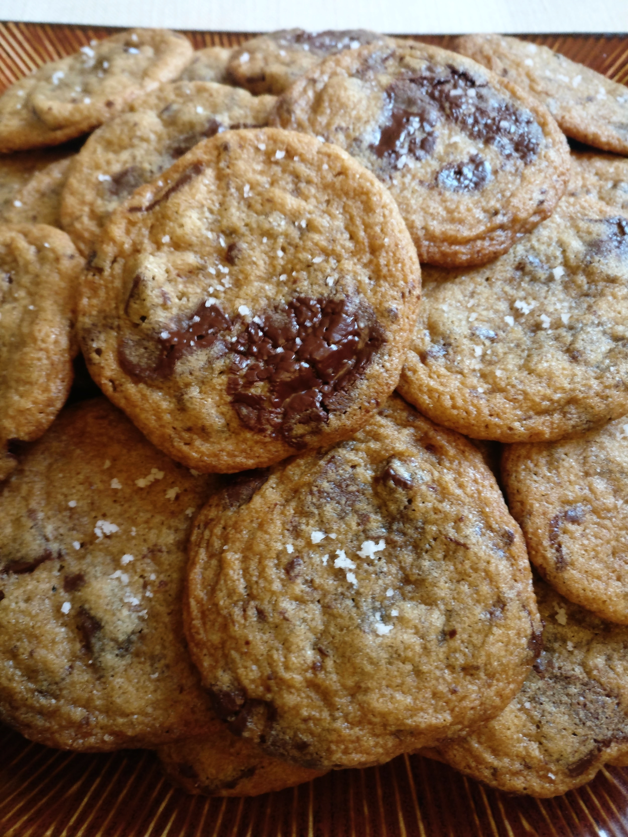 Salted chocolate chip cookies