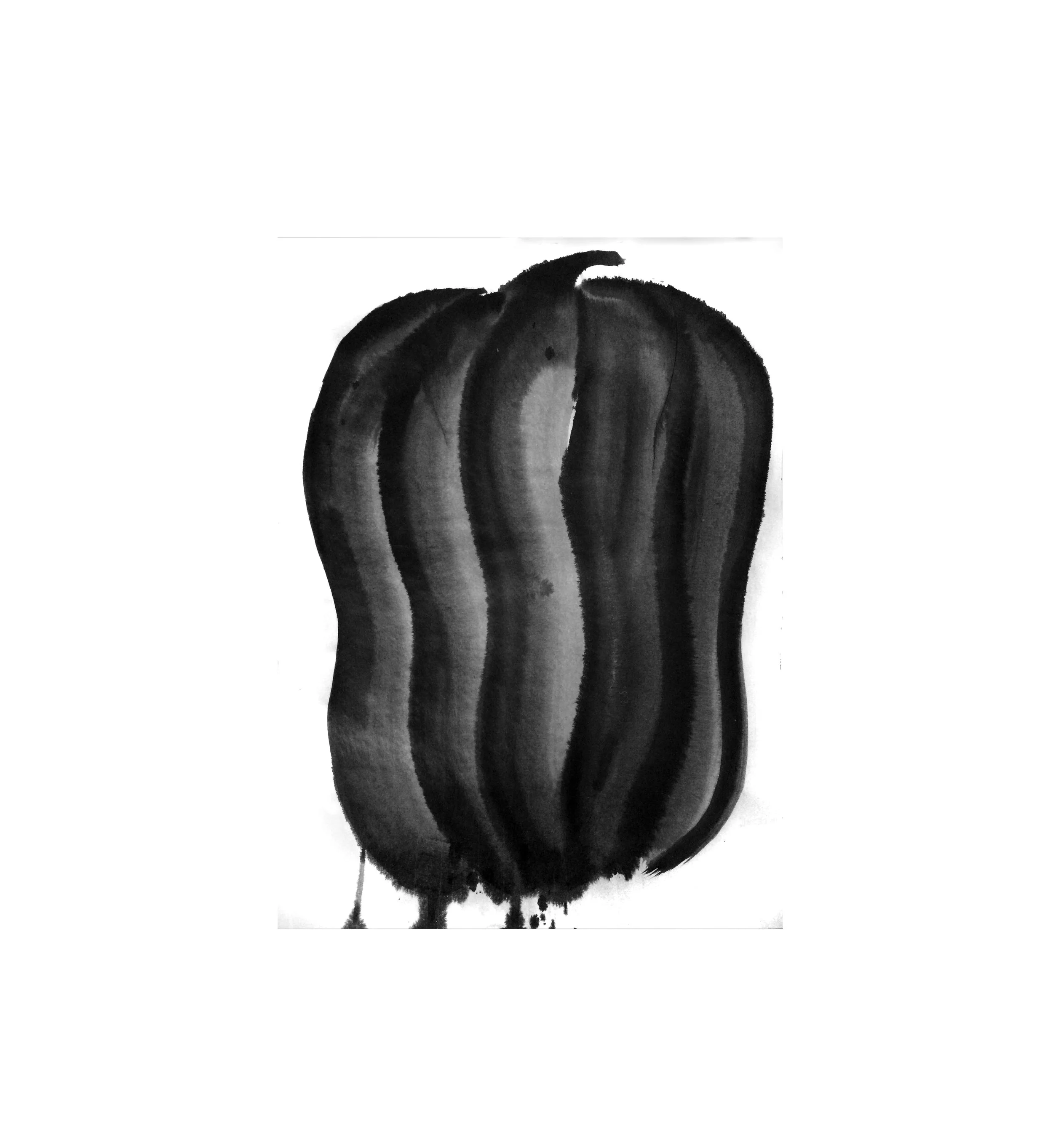 13.5" x 18" Sumi ink on Rice paper 2017
