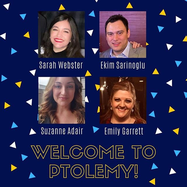We're happy to announce our newest Krewe members!! Hip! Hip! for these wonderful folks. WELCOME!! Ptolemy is thrilled to have Sarah Webster, Ekim Sarinoglu, Suzanne Adair and Emily Garrett!