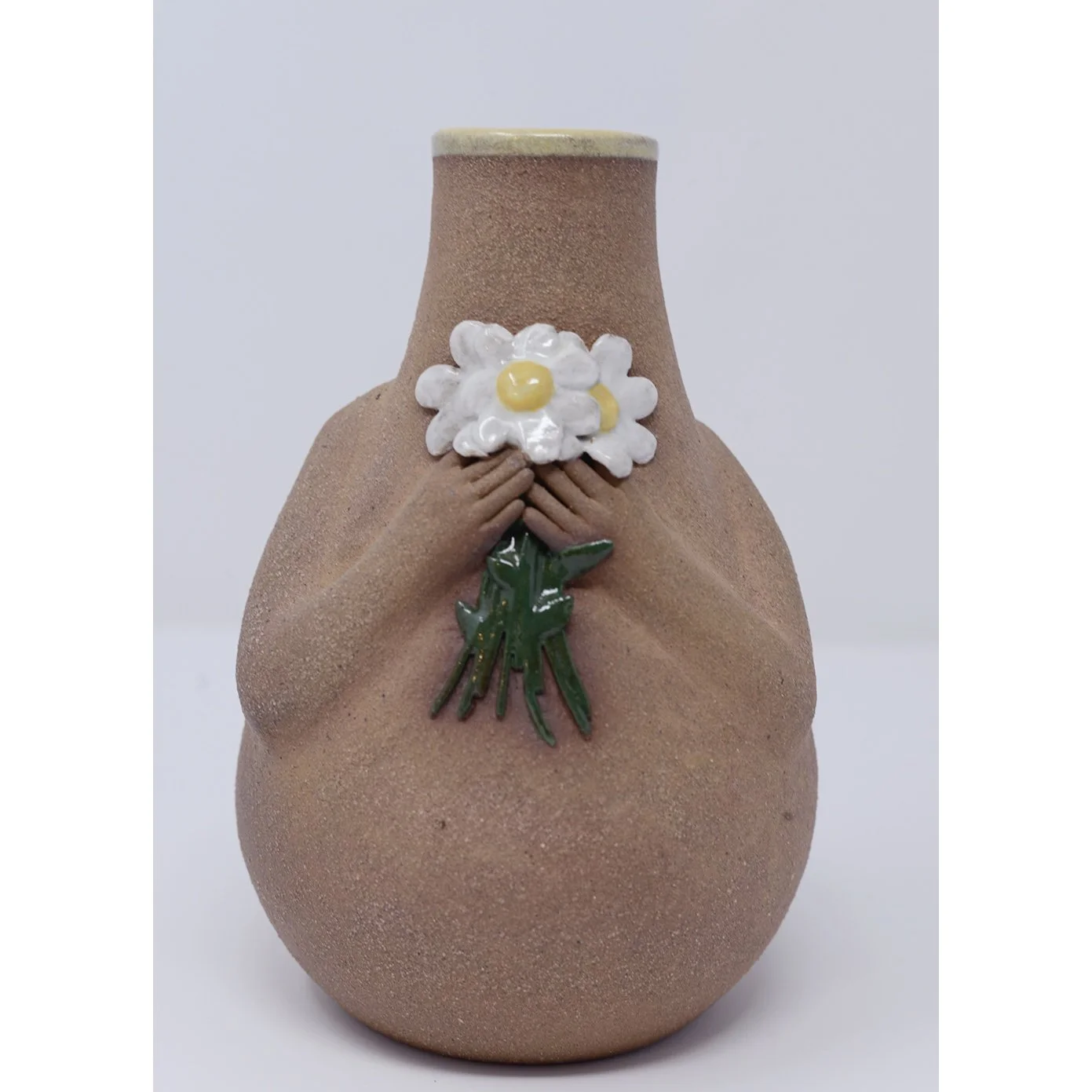 "Daisy Bouquet Vase", Stoneware, 6in x 4in x 4in, 2023