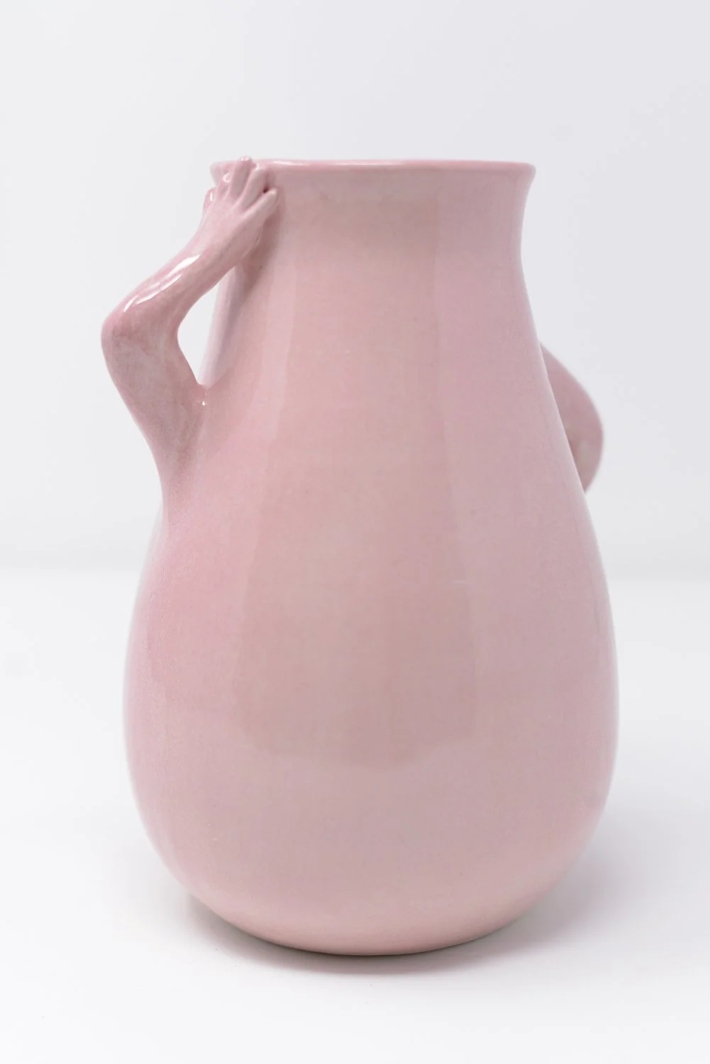 "Pink Pose Vase" (Back), Stoneware, 7in x 5in x6in, 2024