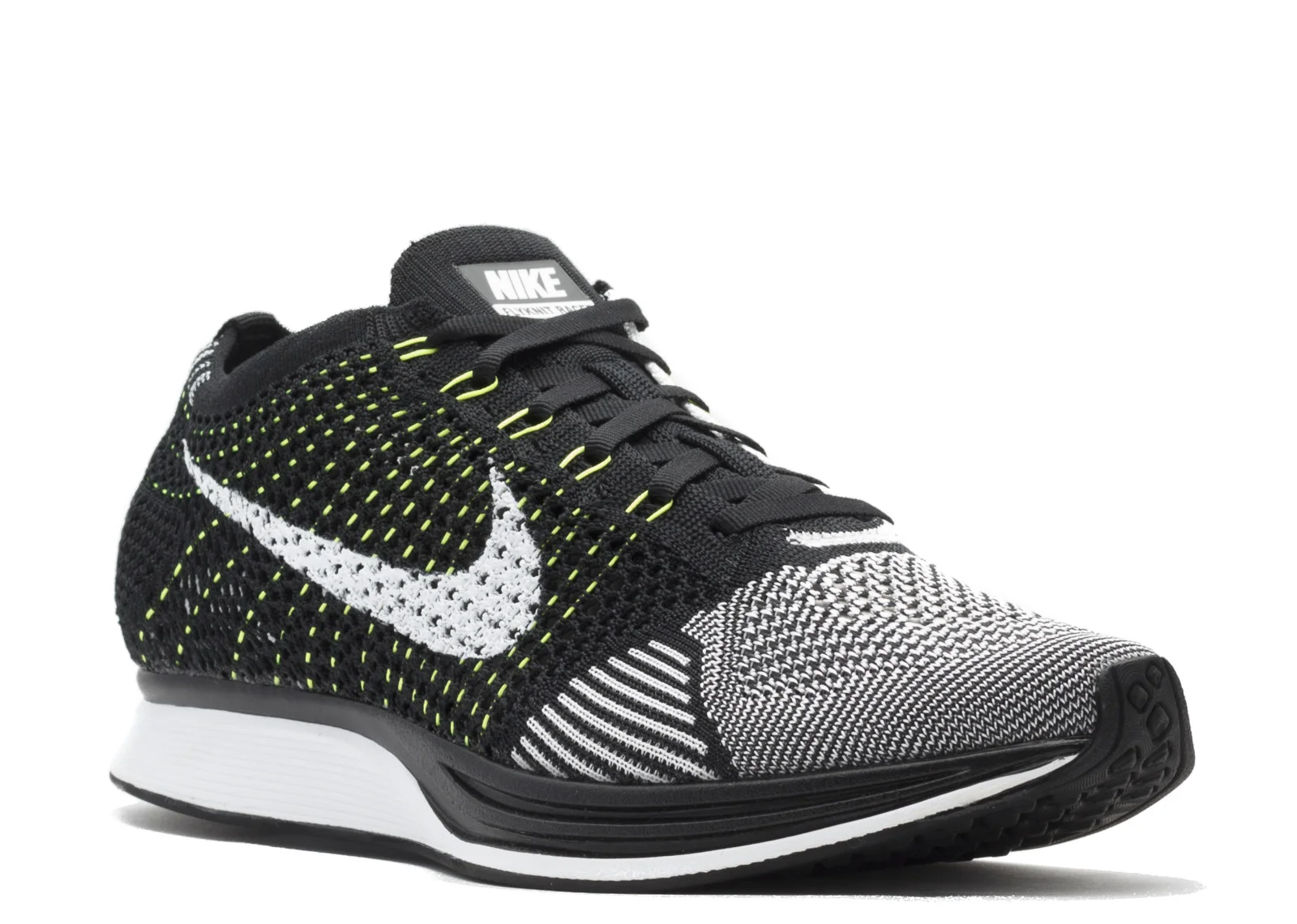 nike flyknit black white