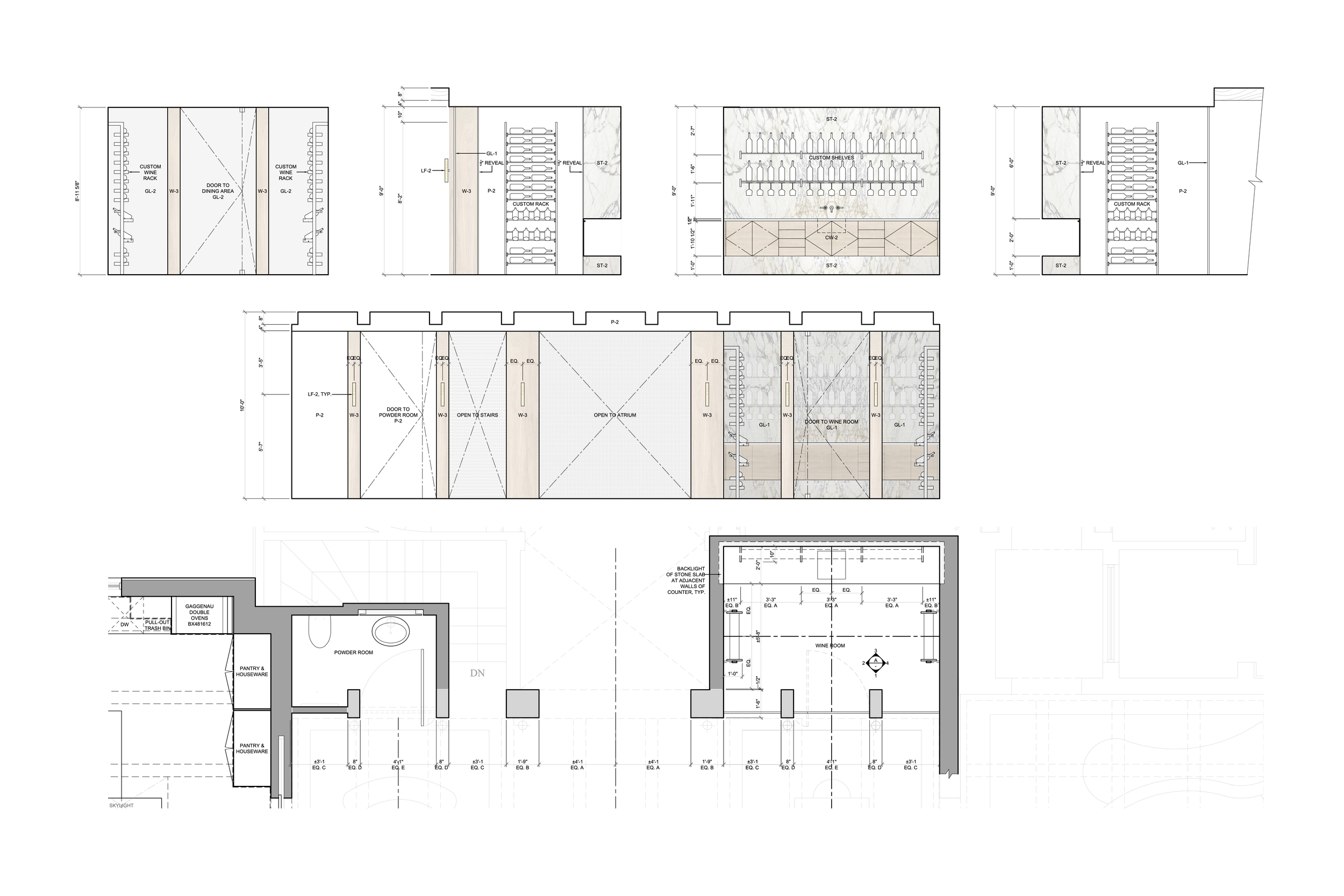 PLANS AND INTERIOR ELEVATIONS