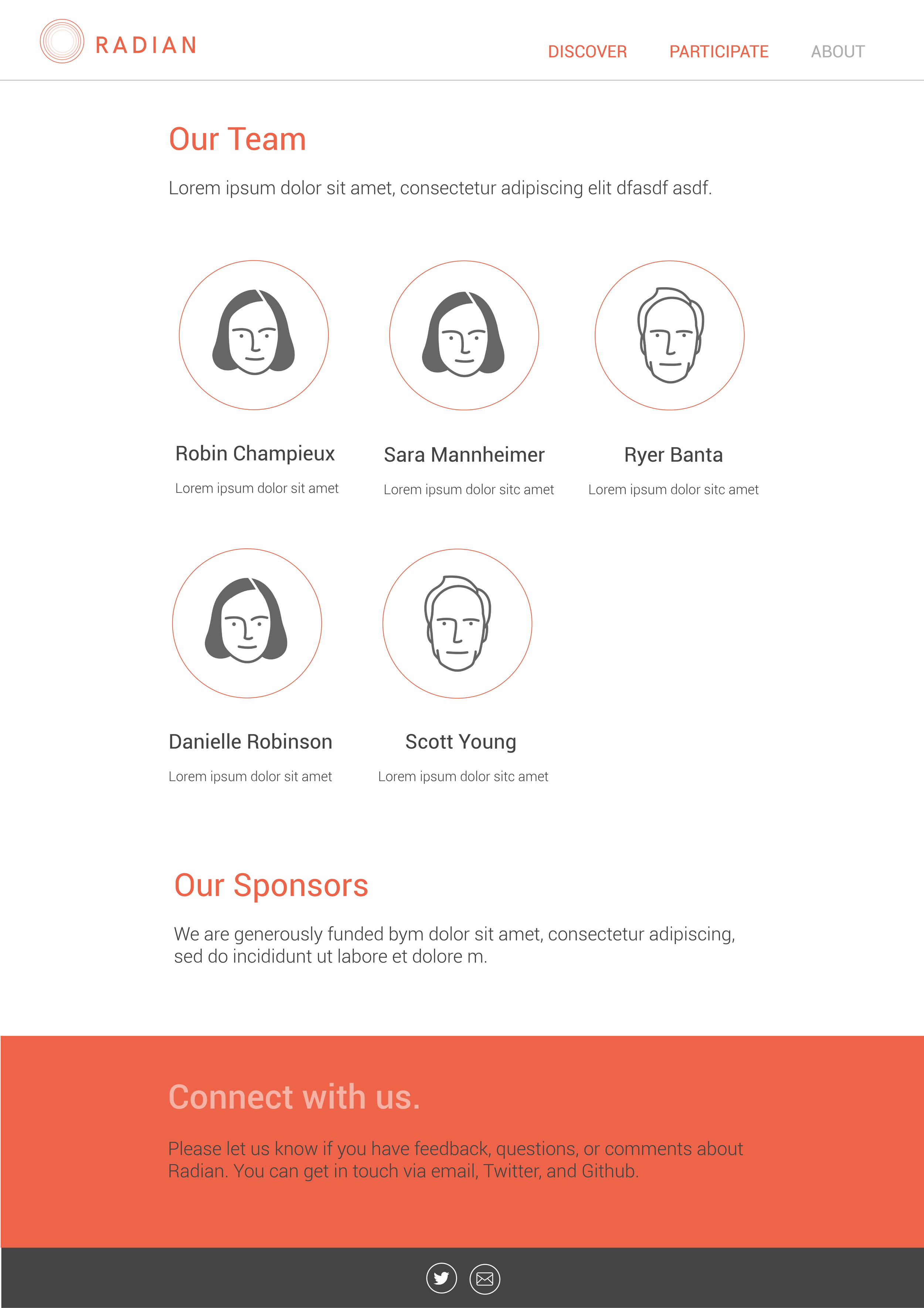 I designed the logo and brand identity for Radian (logo and website mock-up pictured). Radian is a community-curated collection of resources related to data management, data visualization, data policy, and data for the public good. 