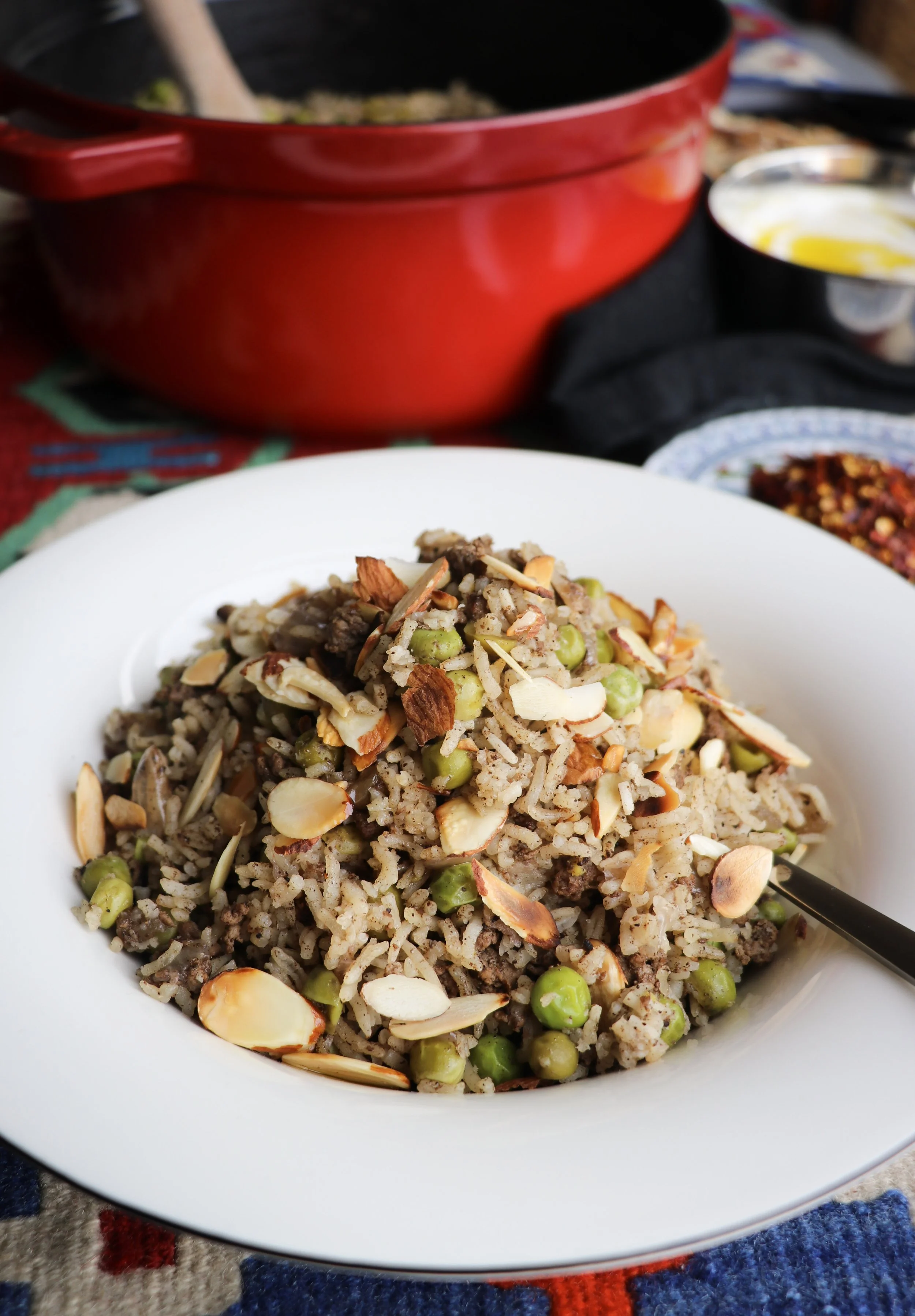 Ruz Bi Bazaila - رز ببازيلا - Levantine Rice, Lamb &amp; Peas