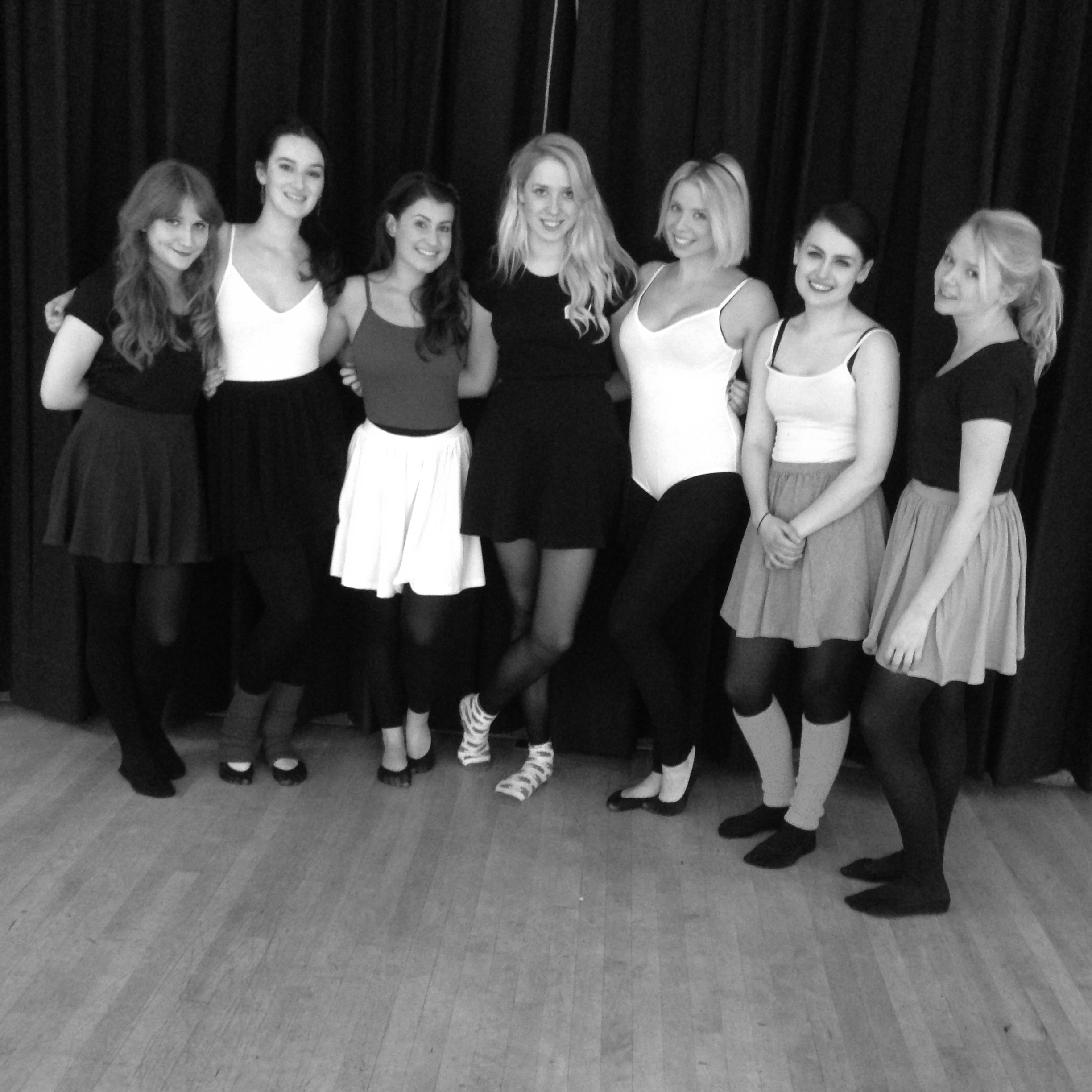 Jayde Manning, Kerenza Qayum, Eva Crawford, Caris Rianne, Jodie Miller, Elinor O'Leary and Effy Willis.