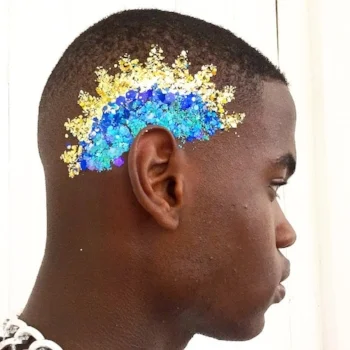  glitter for boohoo man photoshoot