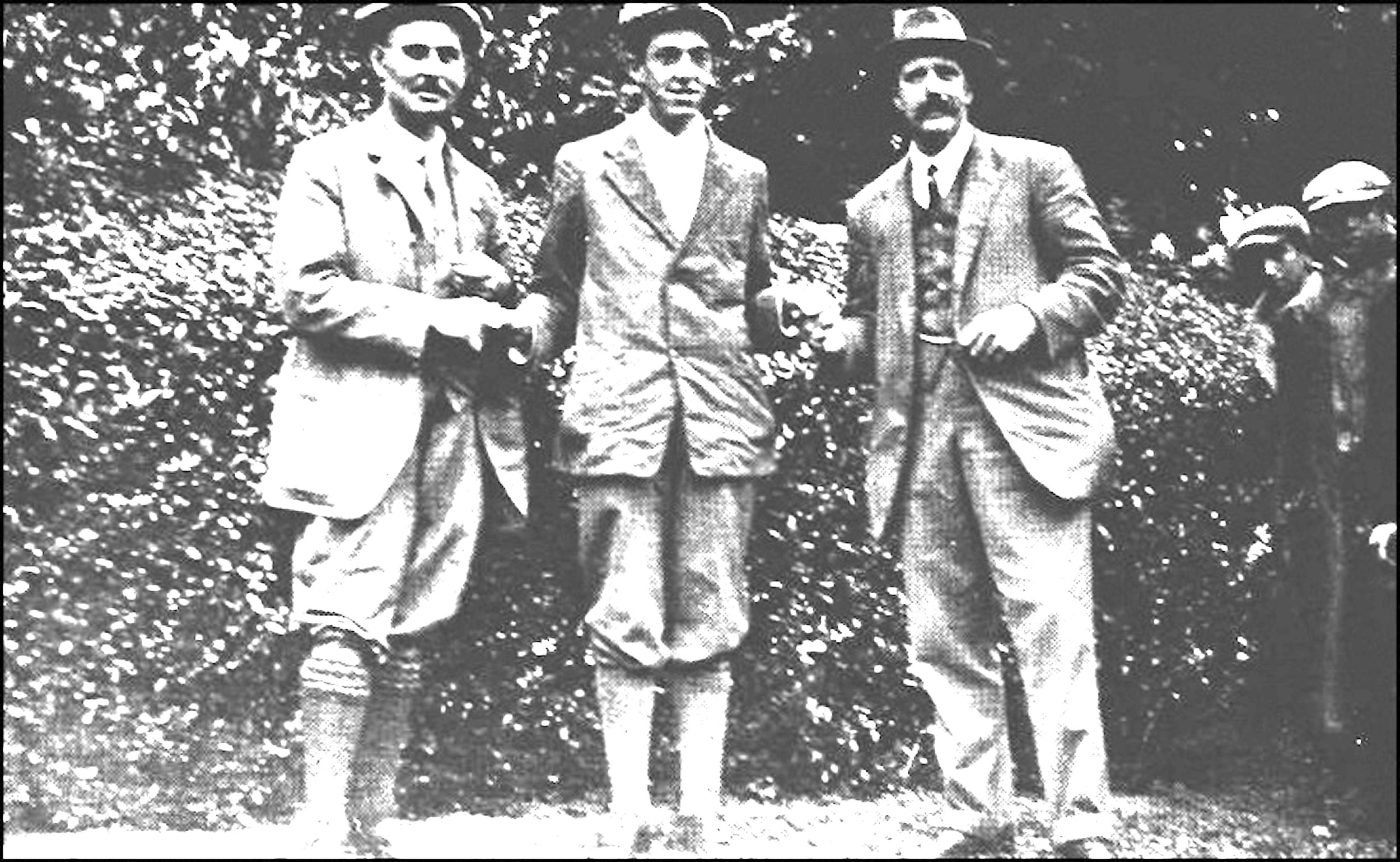 Harry Vardon, Francis Ouimet and Ted Ray at the 1913 U.S. Open.