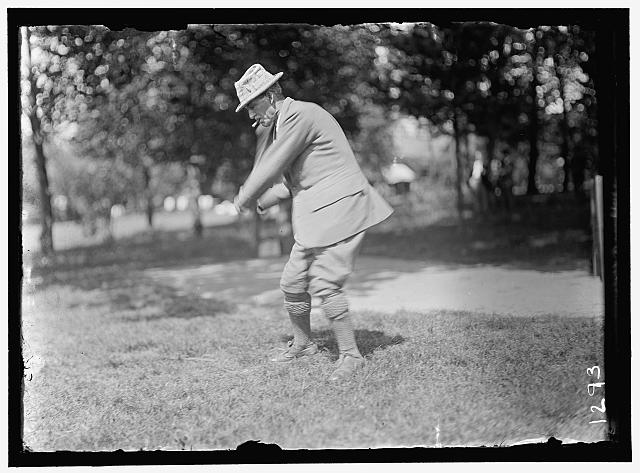 Walter Travis always played with a cigar and a flask - he tried to give up smoking and drinking but his game suffered and that was the end of that.