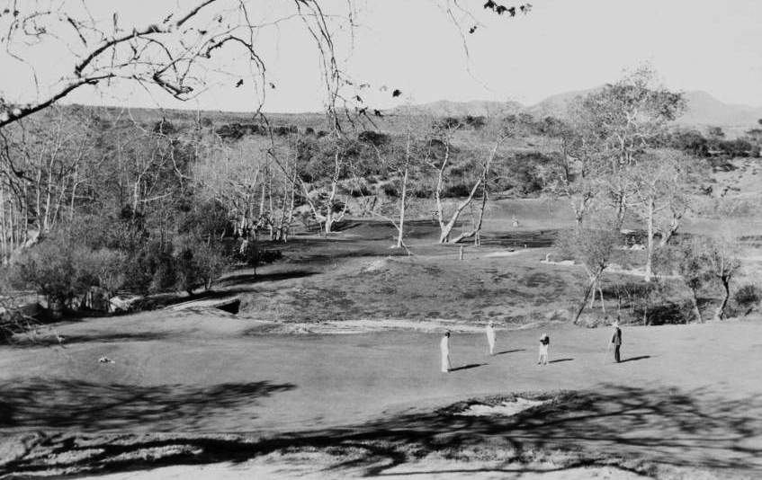 Early action on the 6th green.