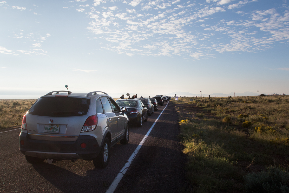  Parked on the access road to Stallion gate, WSMR, New Mexico. 