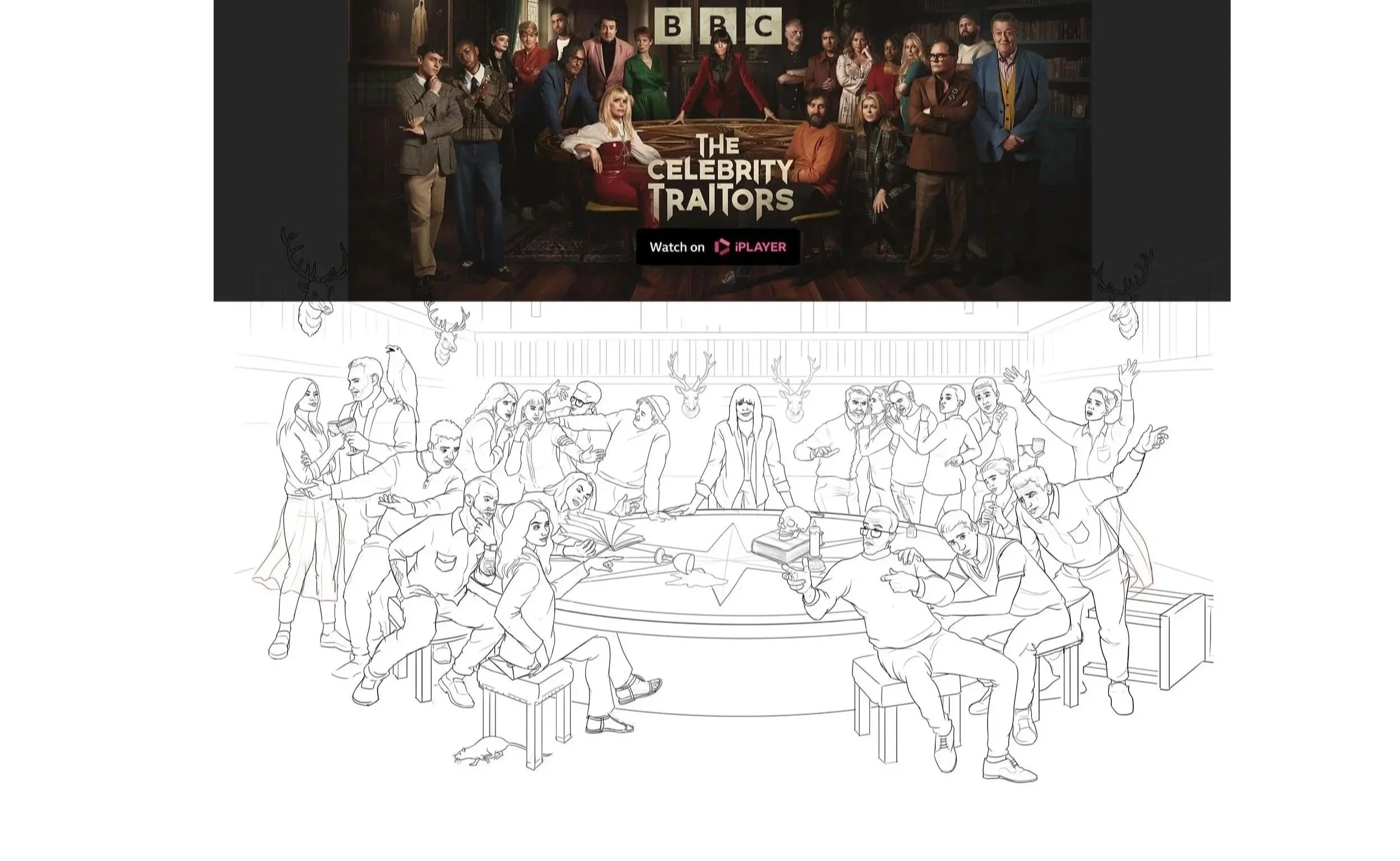 BBC Celeb Traitors Key Visual development 2025